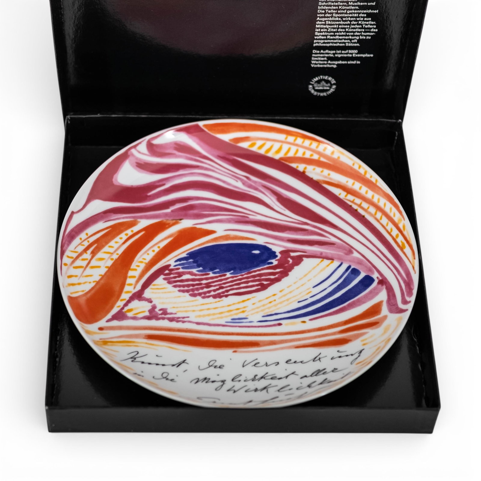 No Reserve- Five Rosenthal Signed Artist Edition Display Plates: Salvador Dali, Ernst Fuchs, O.H. - 3