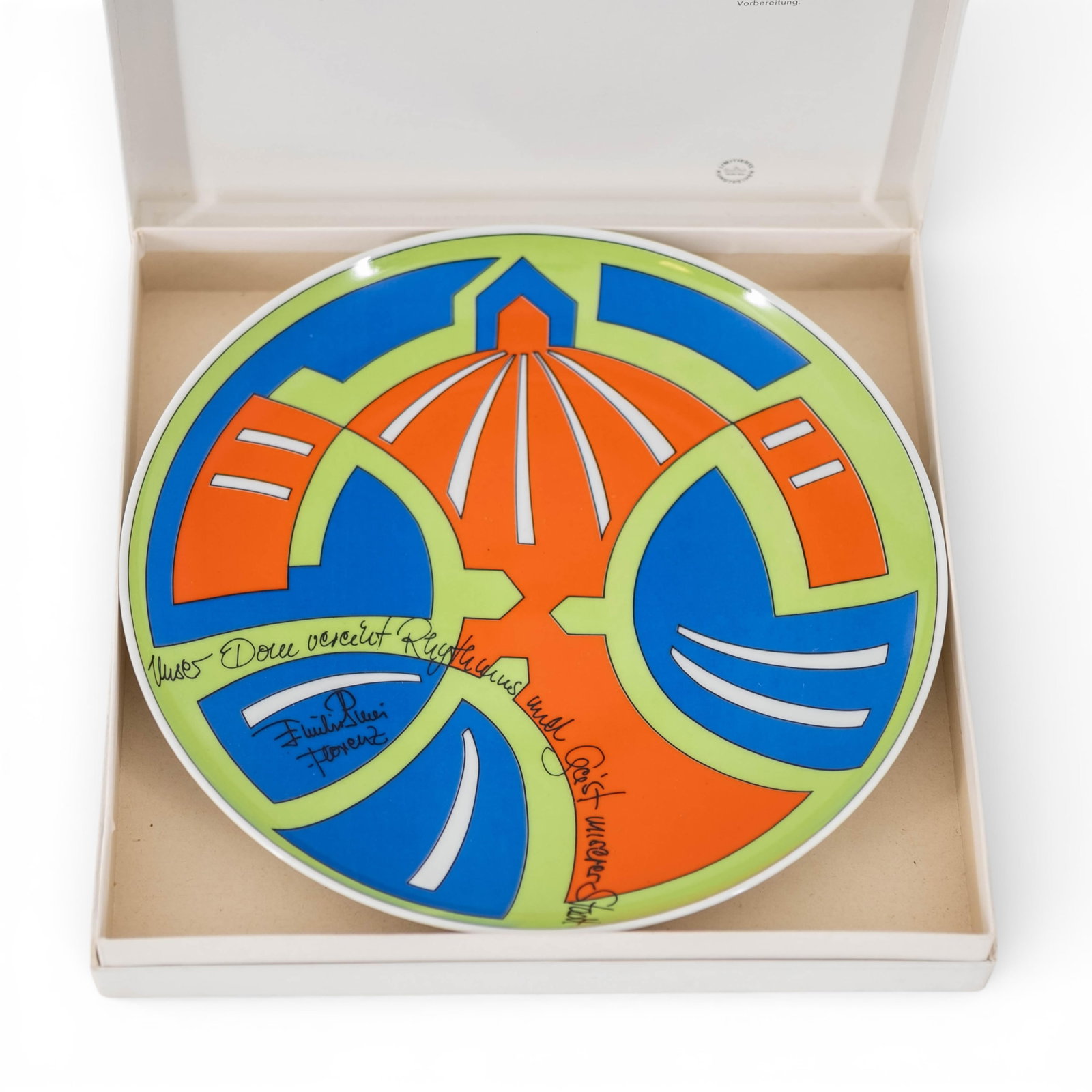 No Reserve- Five Rosenthal Signed Artist Edition Display Plates: Pucci, Mavignier, Rabuzin & Alt - 6