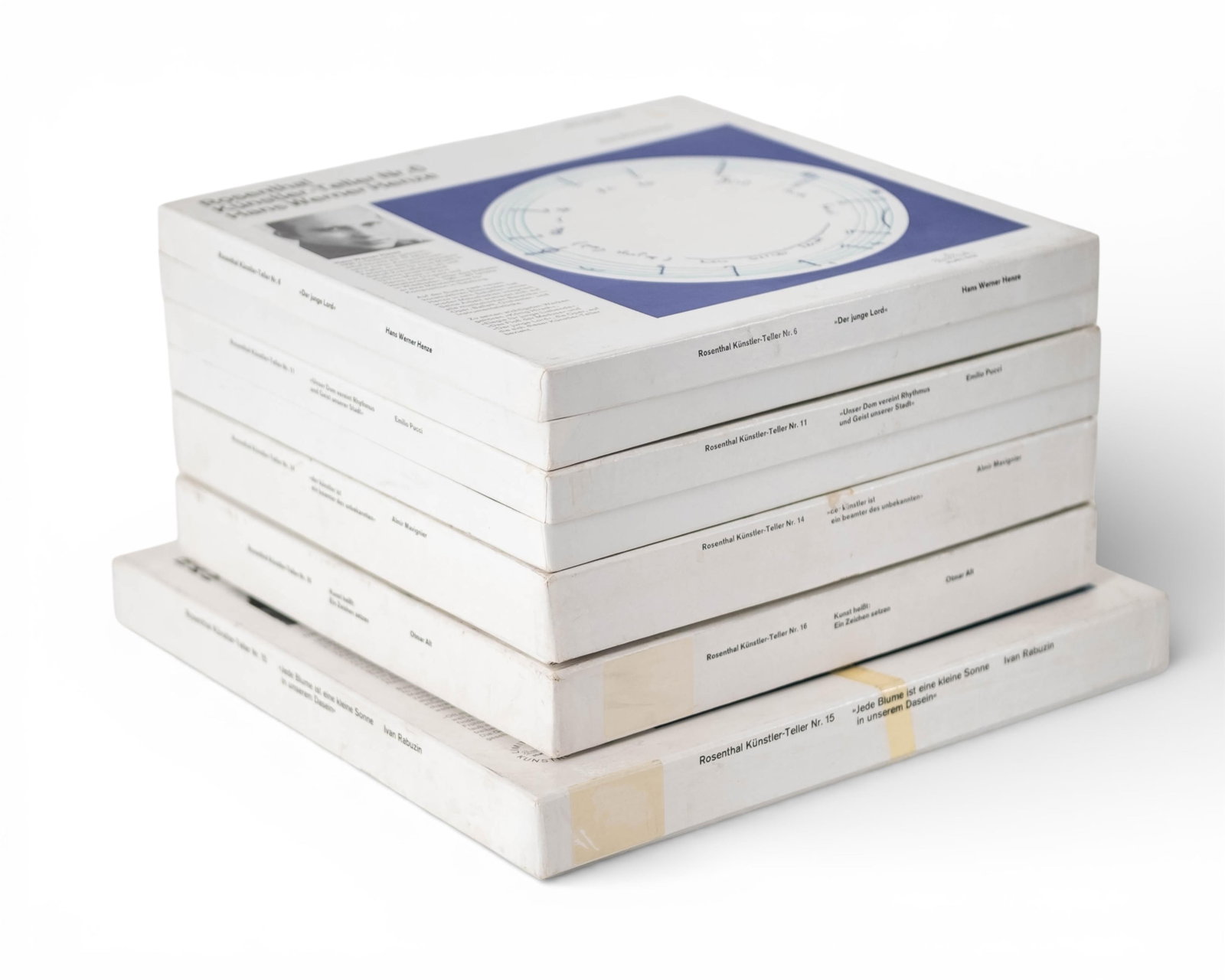 No Reserve- Five Rosenthal Signed Artist Edition Display Plates: Pucci, Mavignier, Rabuzin & Alt - 8
