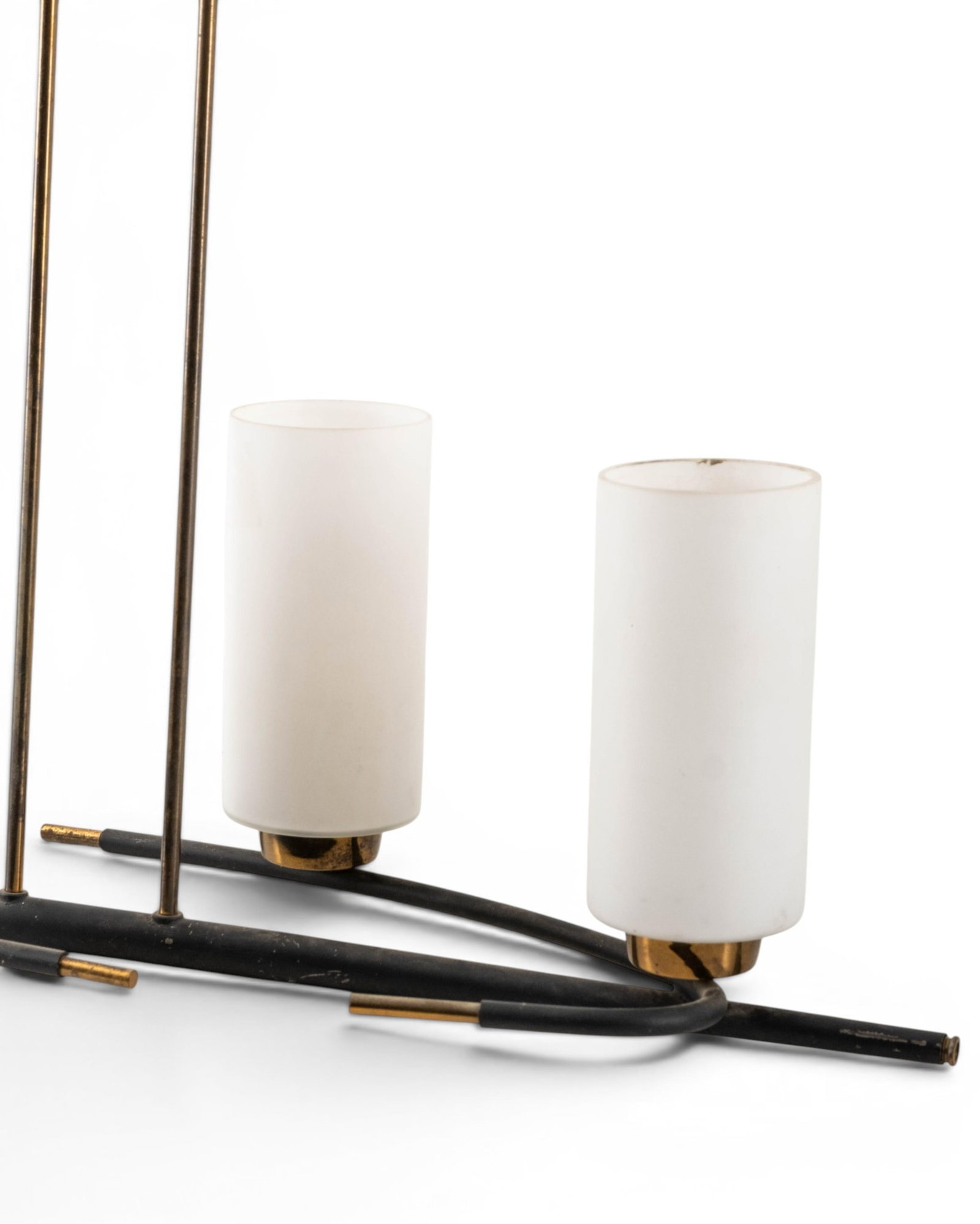 No Reserve- Pair of Italian Mid-Century Modern Four-Light Ceiling Fixtures - 5