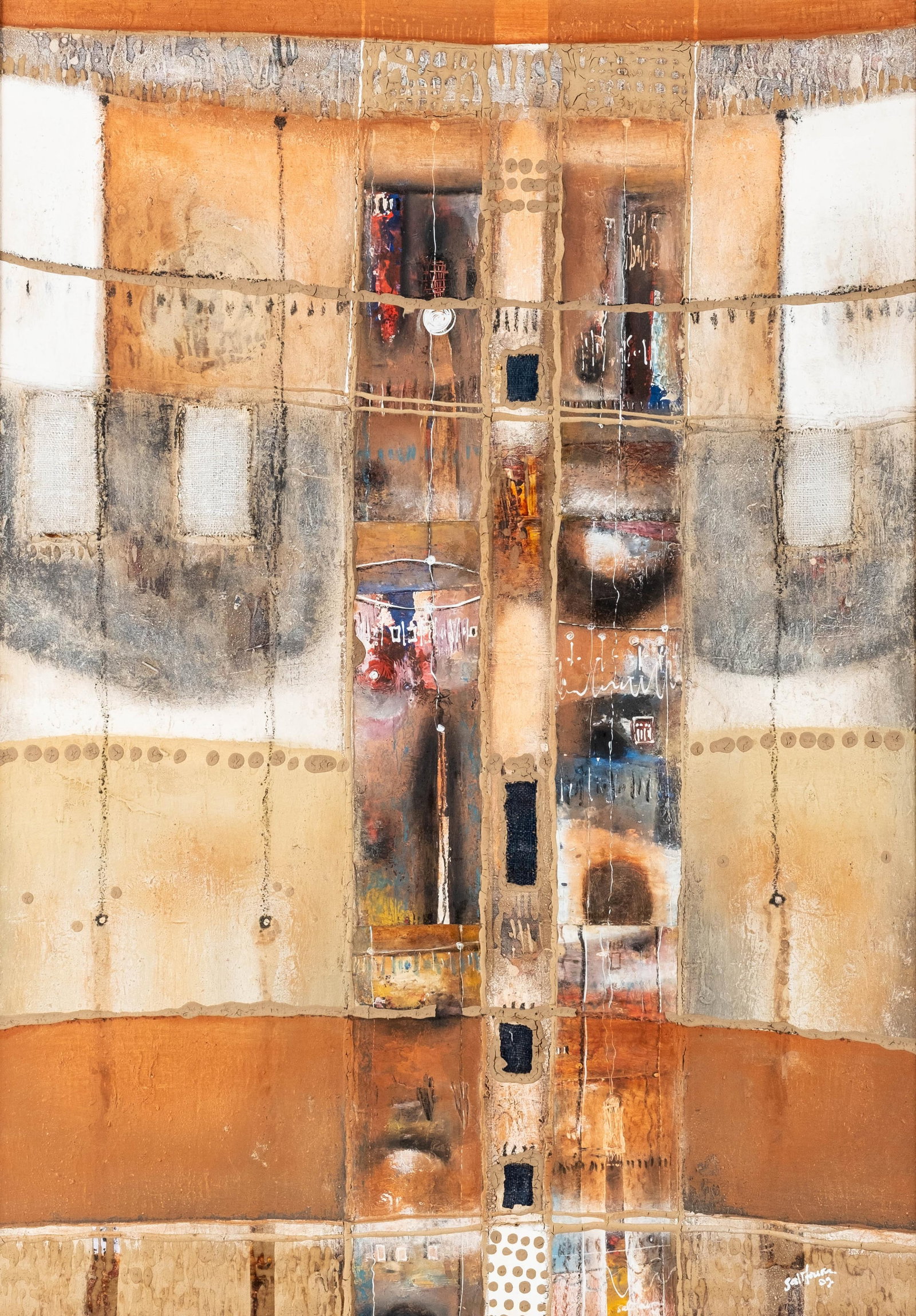 No Reserve- Salifoura Contemporary Abstract Oil Painting, 2009, Signed - 3