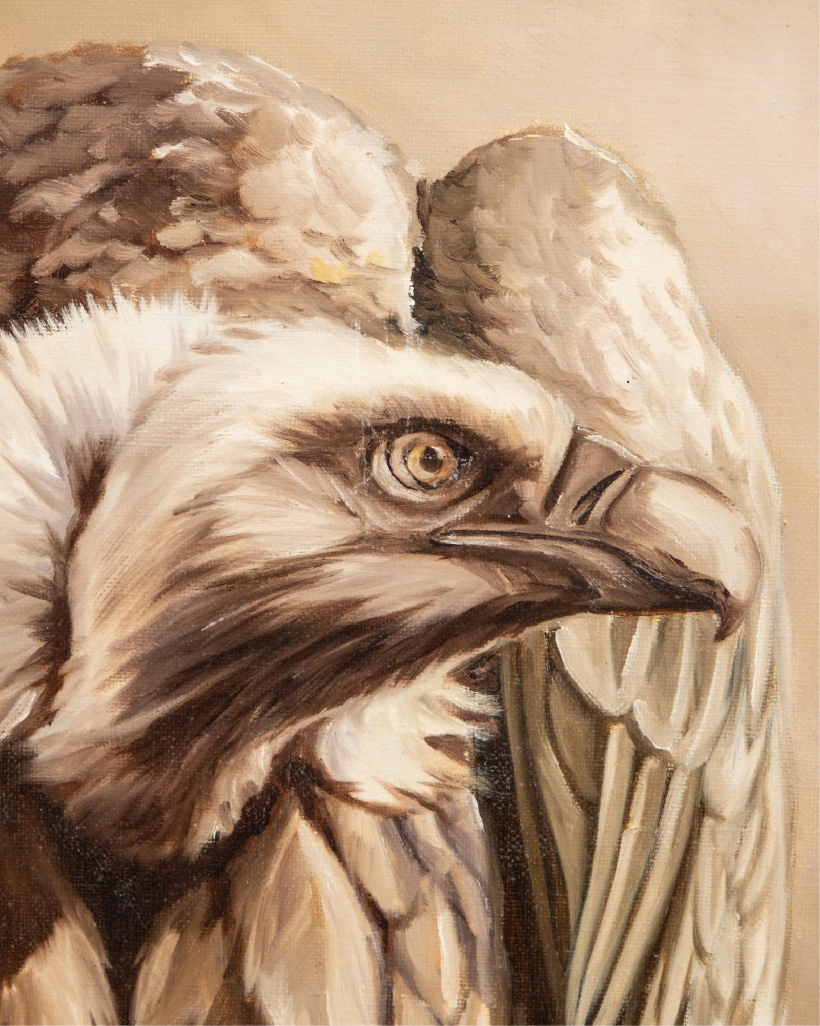 No Reserve- Martineaut Signed "The Giant Condor" French Oil on Canvas Painting, 20th Century - 5