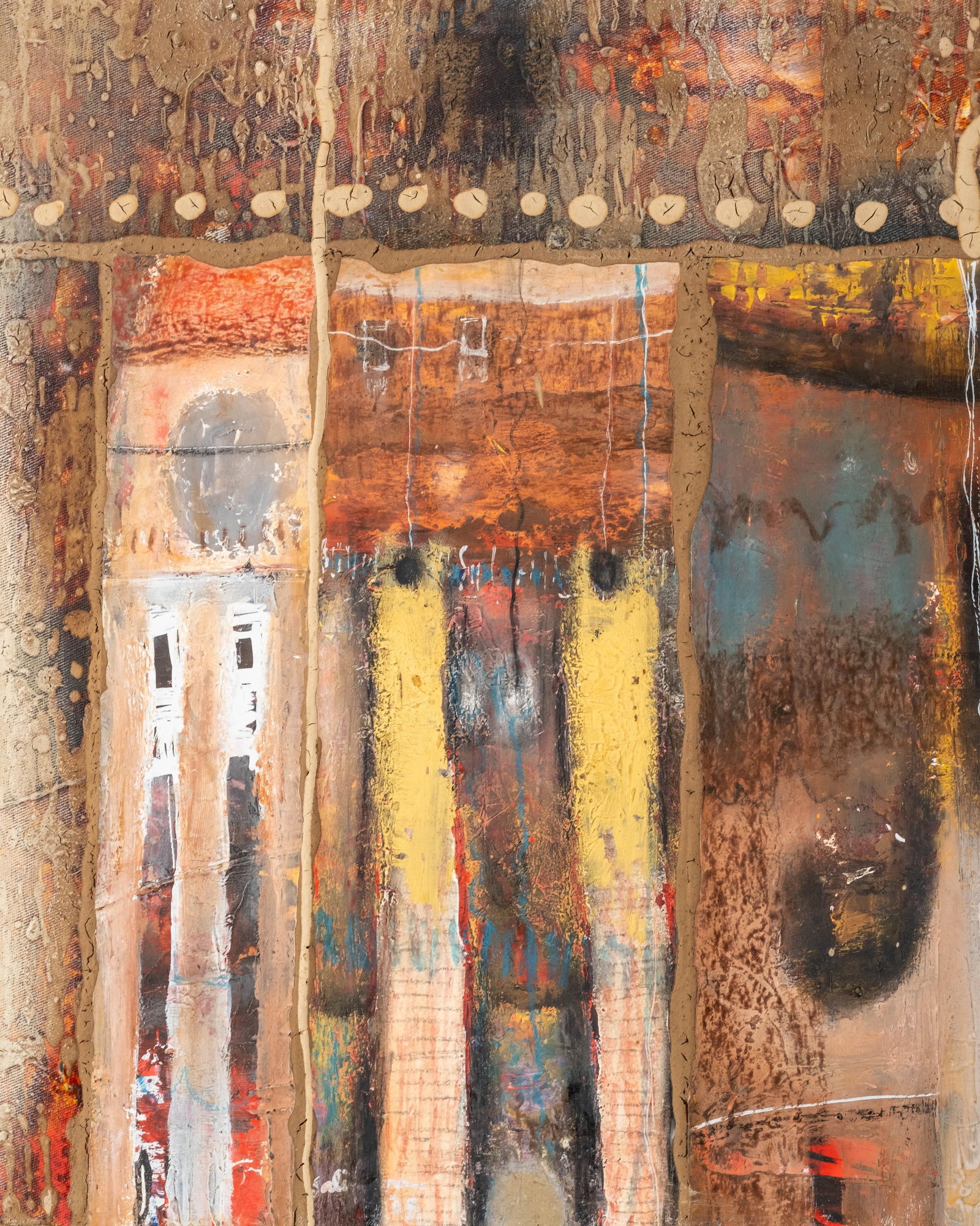 No Reserve- Salifoura Contemporary Abstract Oil Painting, 2009, Signed - 5