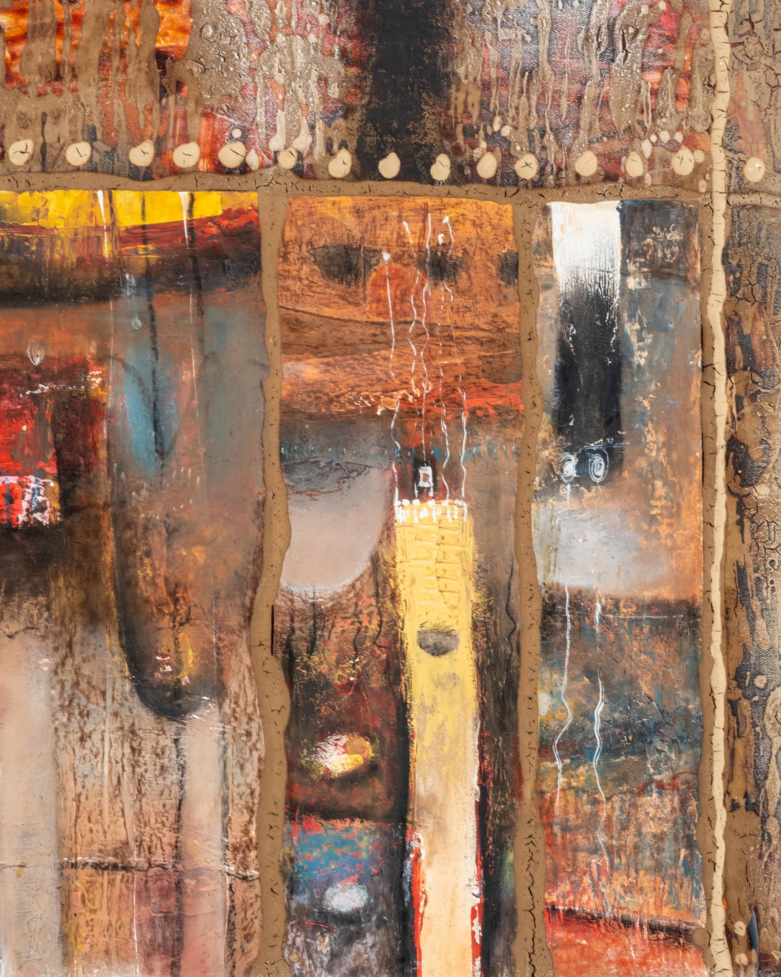 No Reserve- Salifoura Contemporary Abstract Oil Painting, 2009, Signed - 6