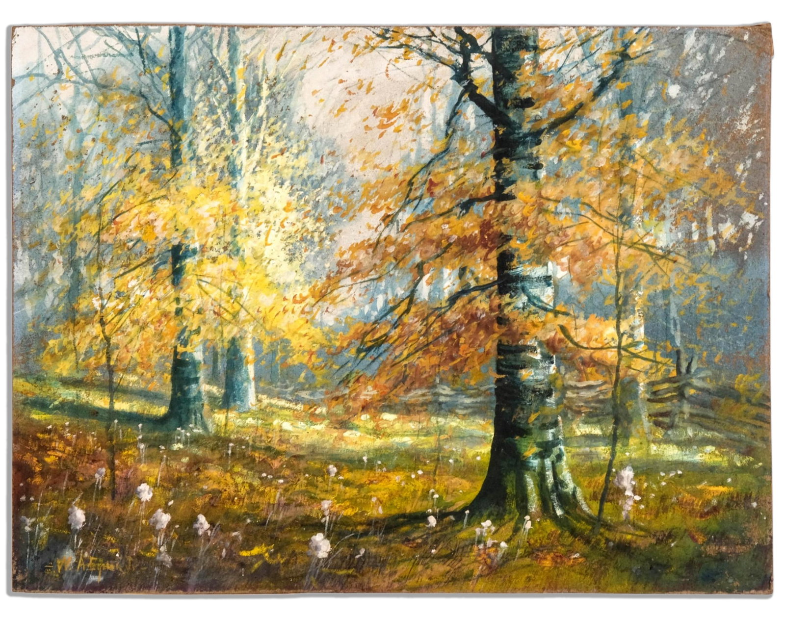 No Reserve- William A. Eyden, American, Oil & Gouache Painting, Signed - 3