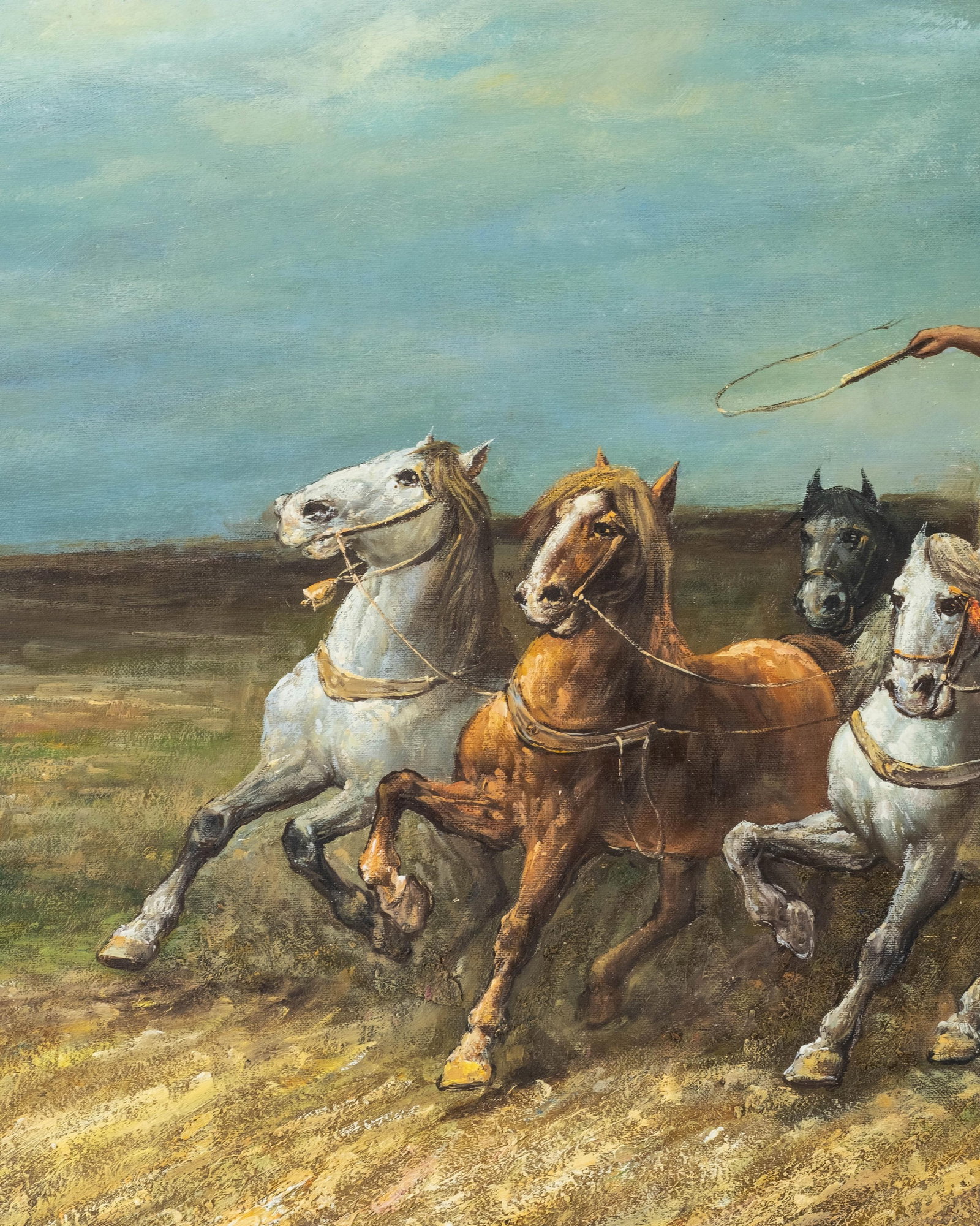 No Reserve- Signed Orientalist Equestrian Oil Painting - 5