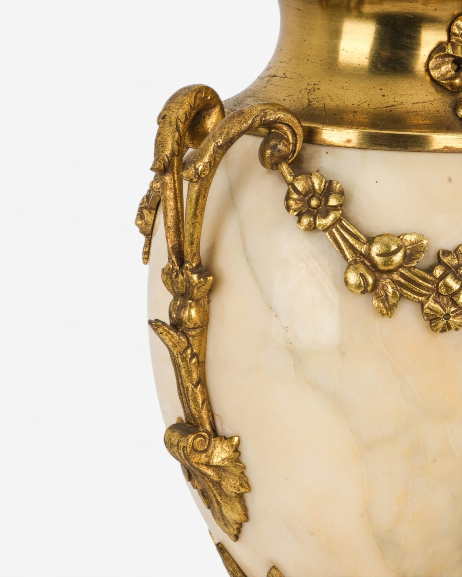 No Reserve- Pair of French Neoclassical Onyx and Gilt Bronze Cassolette Urns, 19th Century - 5