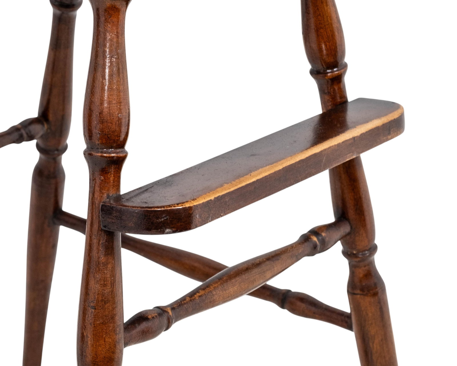 No Reserve- Wallace Nutting Style Windsor High Chair With Tray, Circa 1930 - 6