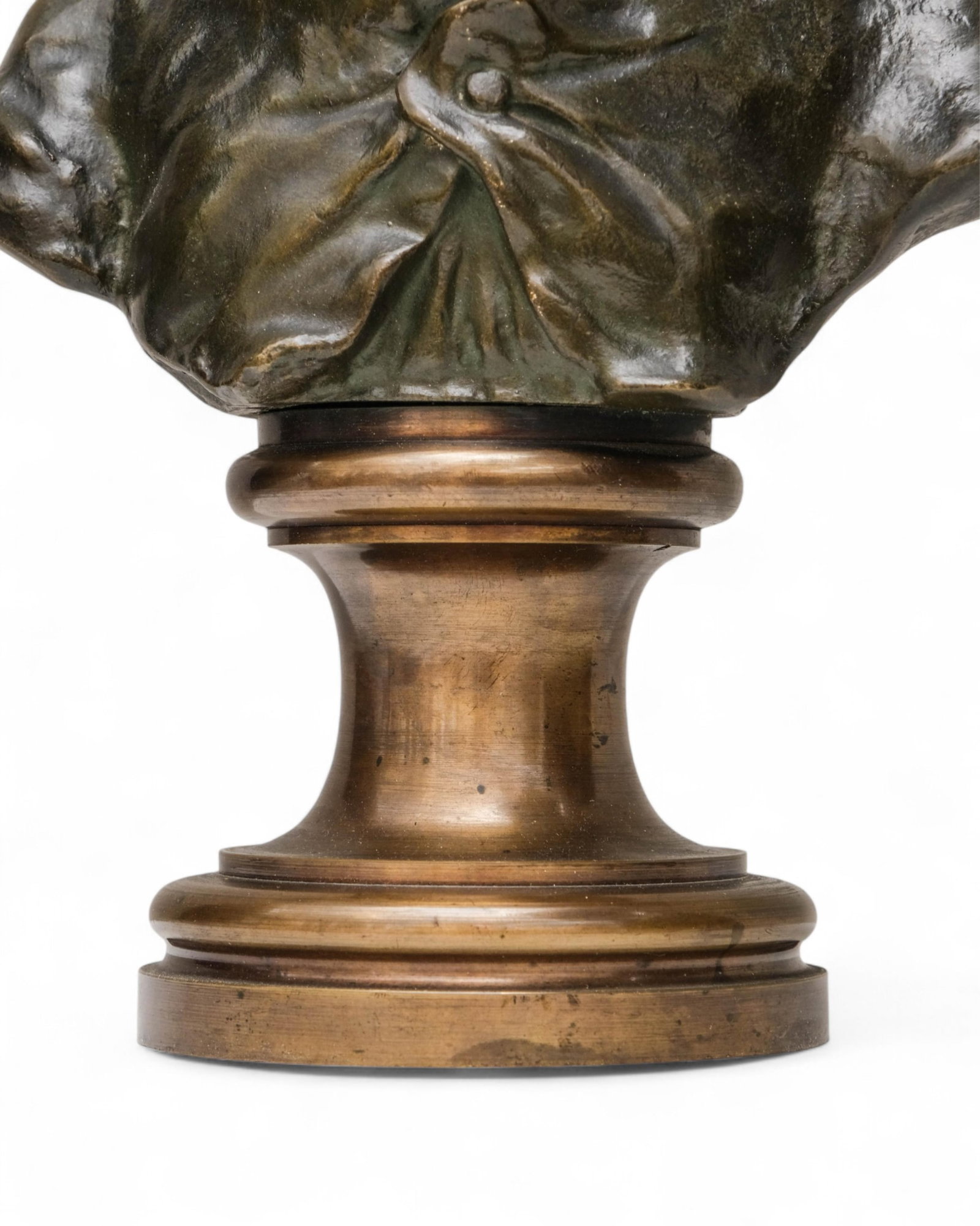 No Reserve- Auguste Bija Art Nouveau Patinated Bronze Bust Sculpture, Signed c.1900 - 7