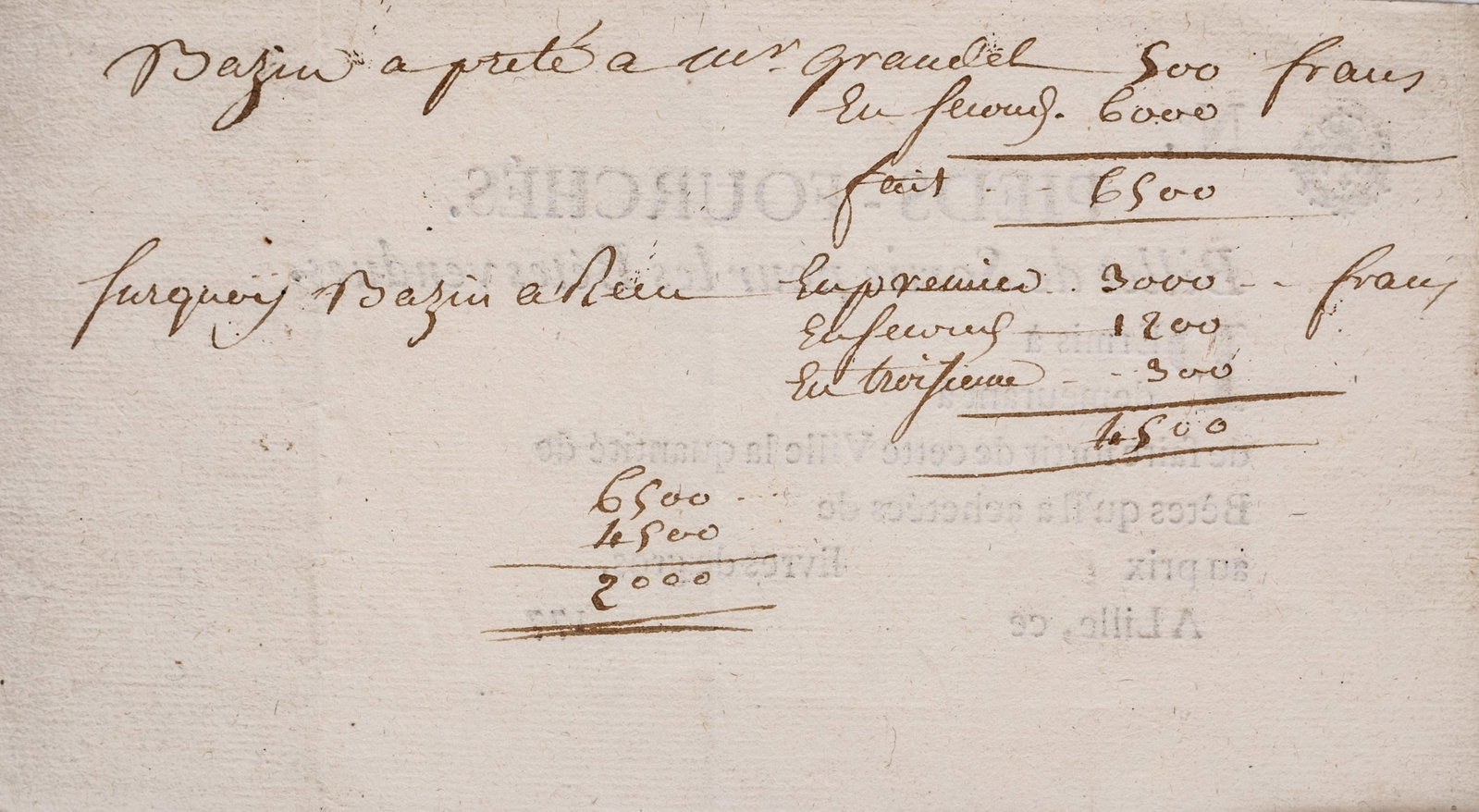 No Reserve- Group of Nine 18th Century French Ancien Régime Tax Documents, Lille, 1756-1788 - 10