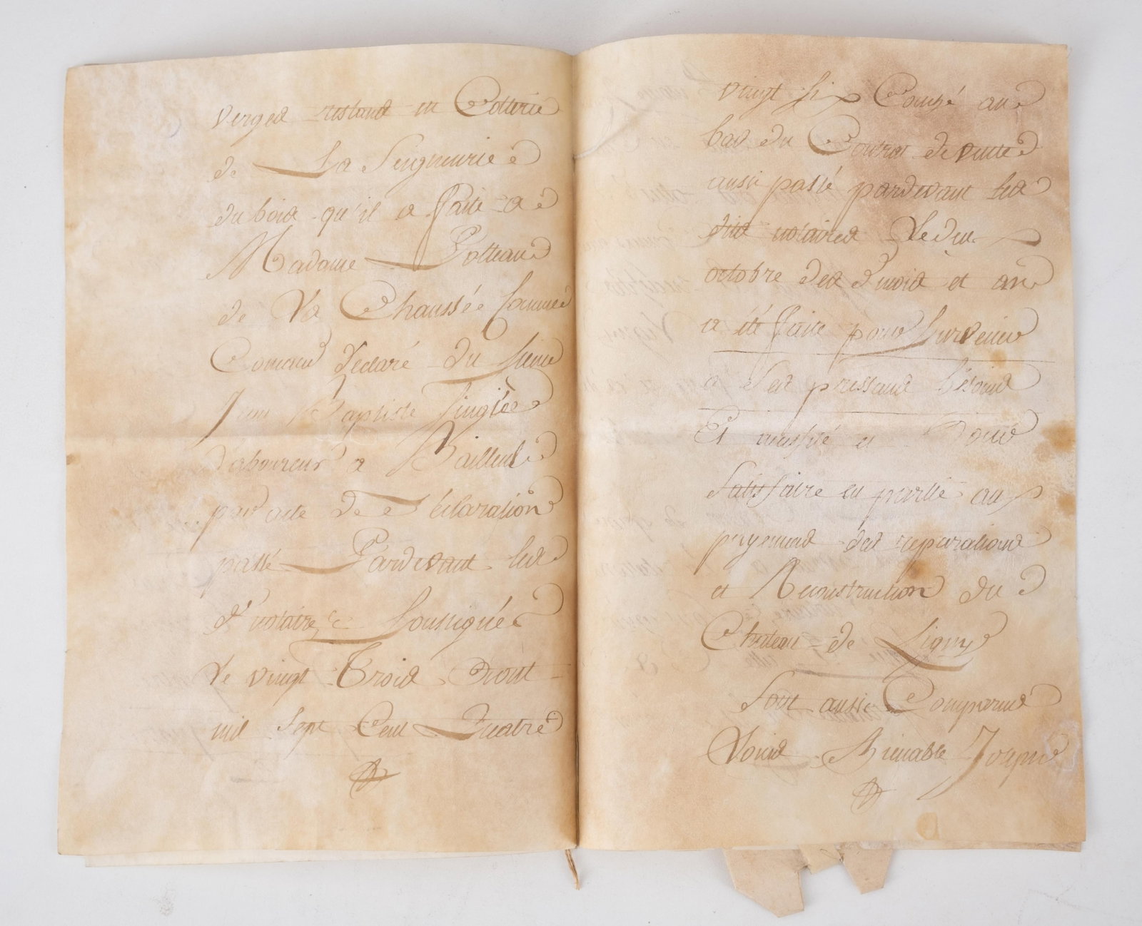 No Reserve- French Royal Notarial Declaration Concerning the Sale of a Fief, Lille, 1787 - 3