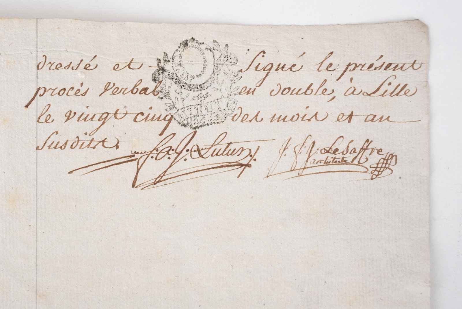 No Reserve- Signed 1796 French Revolutionary Lille Architectural Property Appraisal Manuscript - 4