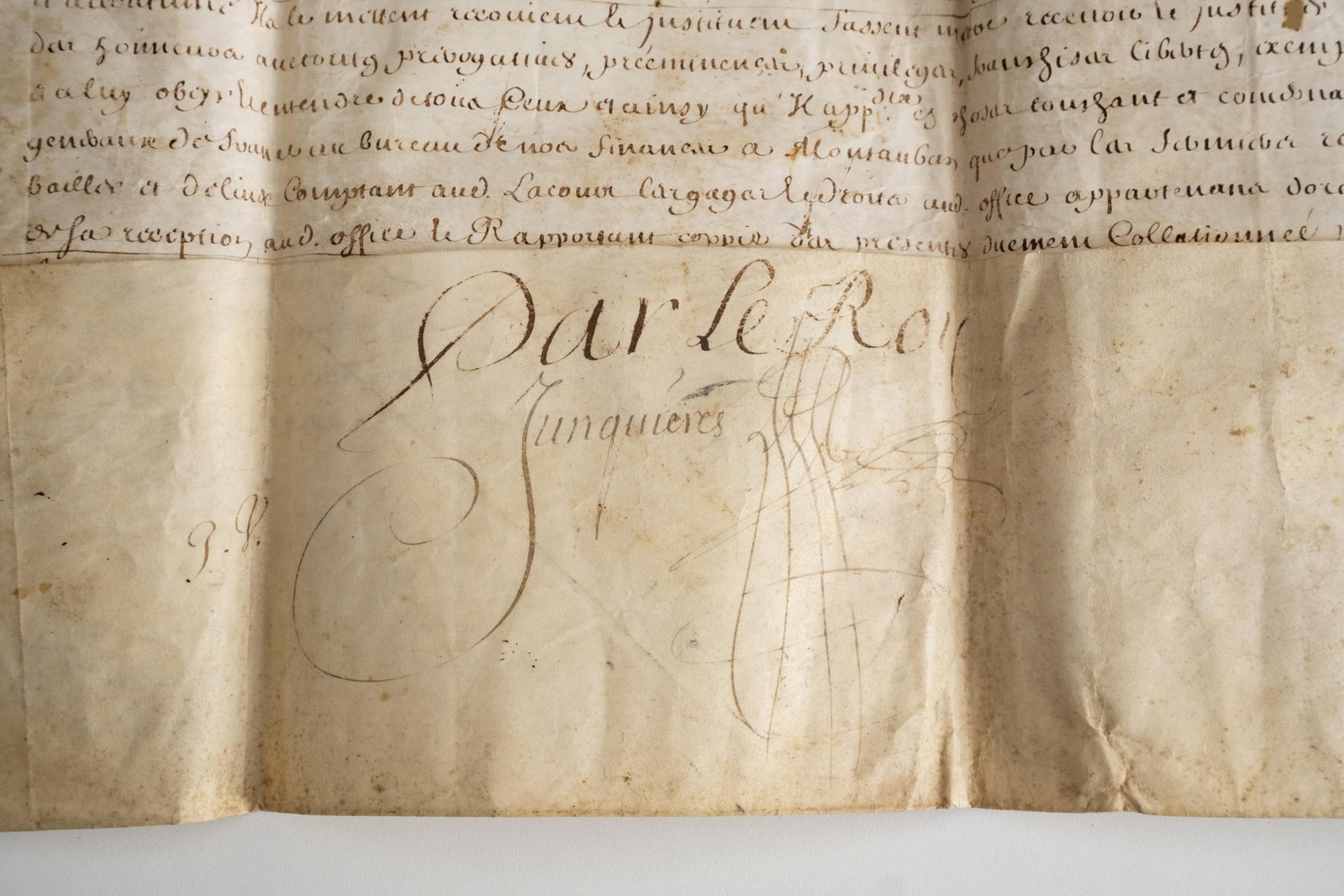 No Reserve- 1679 Signed French Royal Letters Patent, Louis XIV Era, Wax Seal - 5
