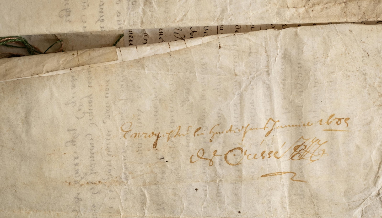 No Reserve- 1679 Signed French Royal Letters Patent, Louis XIV Era, Wax Seal - 7