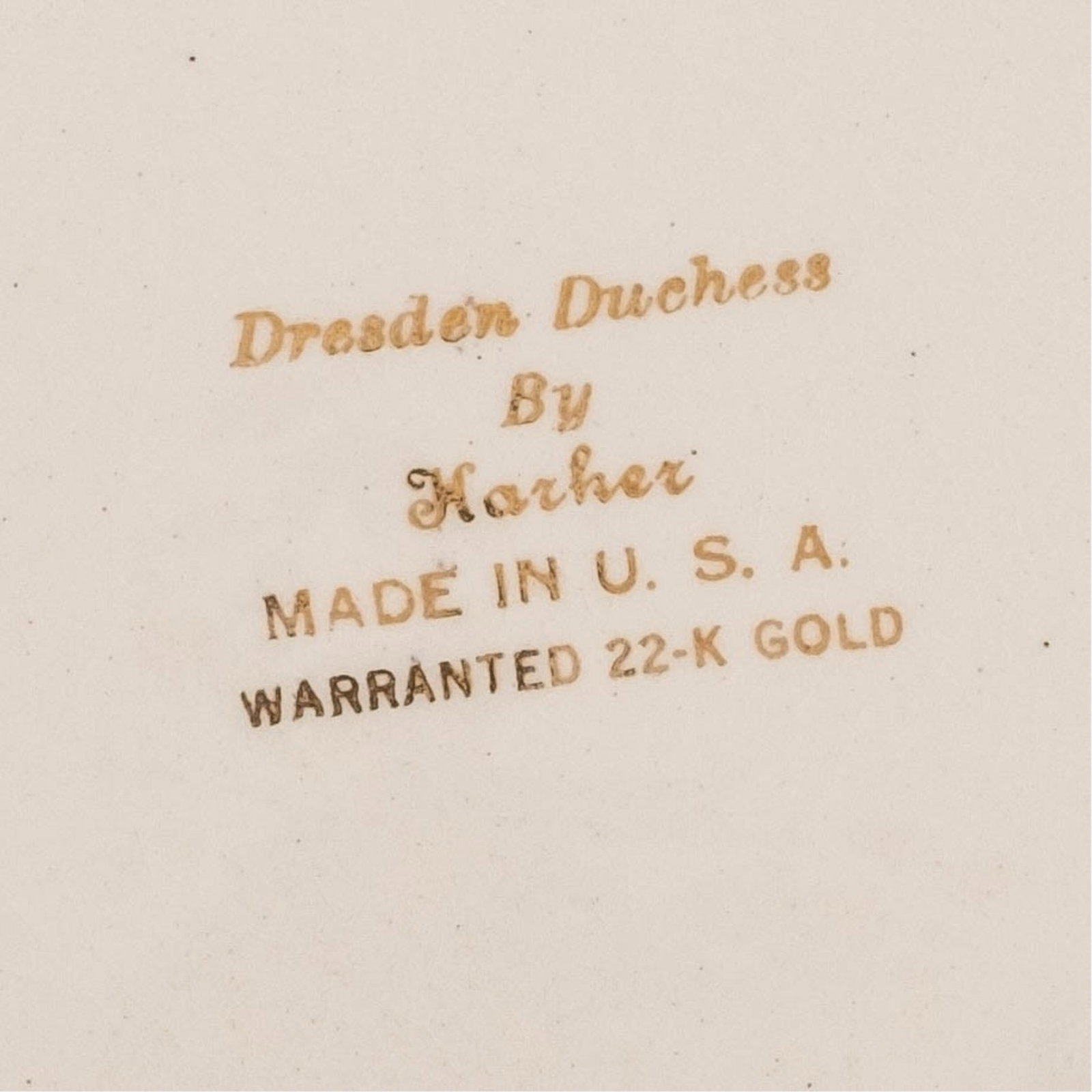 No Reserve- Set of Six Dresden Duchess Pattern Porcelain Bread and Butter Plates with 22K Gold Trim - 2