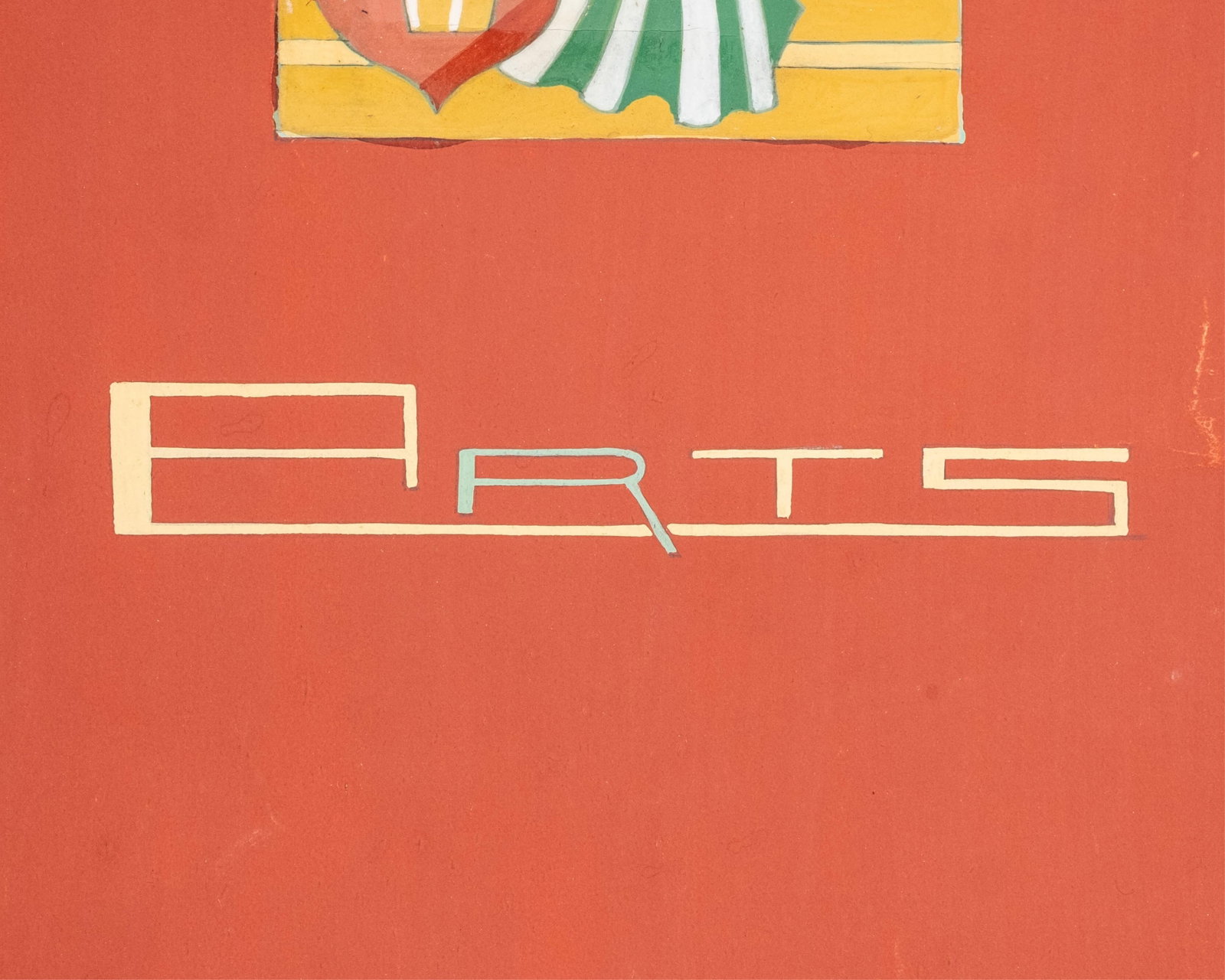 No Reserve- French Art Deco Arts Gouache Poster Design Painting - 4