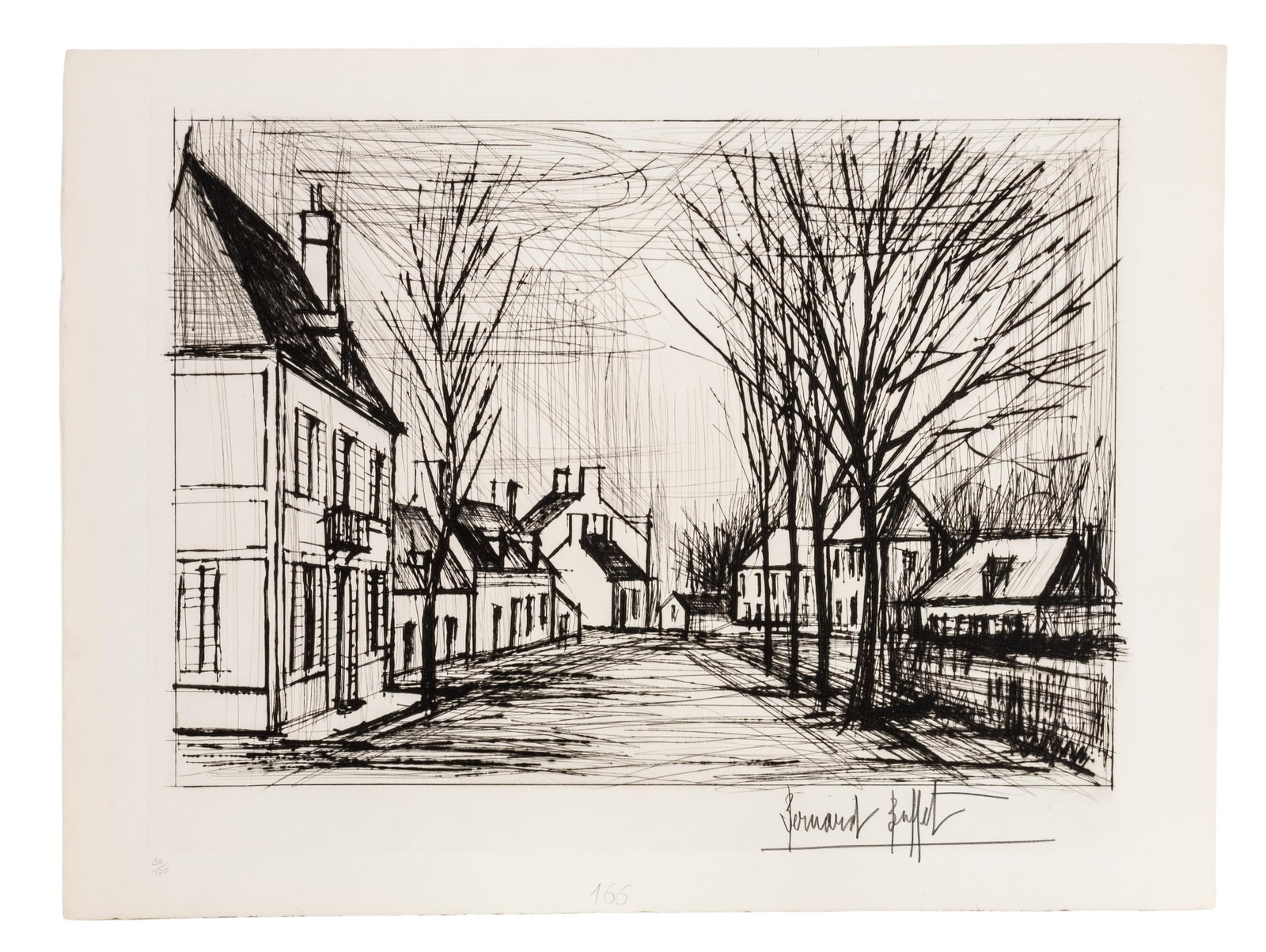 No Reserve- Bernard Buffet, Pencil Signed Limited Edition Drypoint on Vellum, 1980 - 3