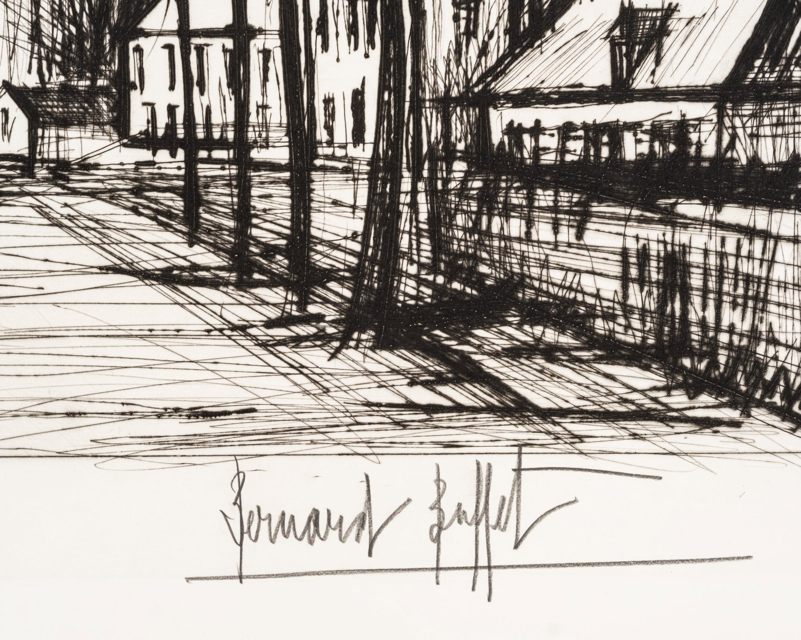 No Reserve- Bernard Buffet, Pencil Signed Limited Edition Drypoint on Vellum, 1980 - 4