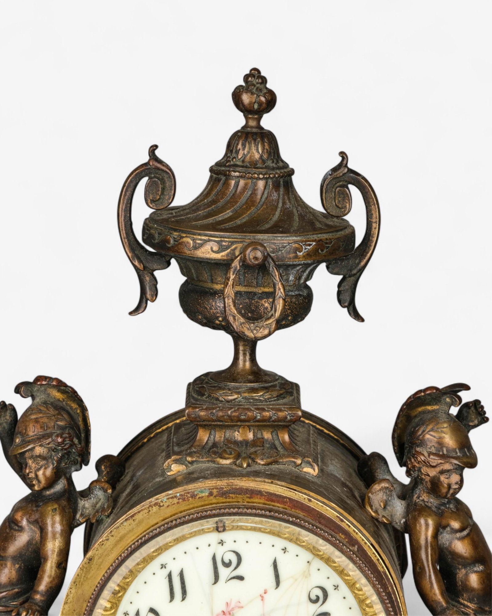 No Reserve- Louis XV Bronze Rococo Mantel Clock 19th Century 16" tall - 3