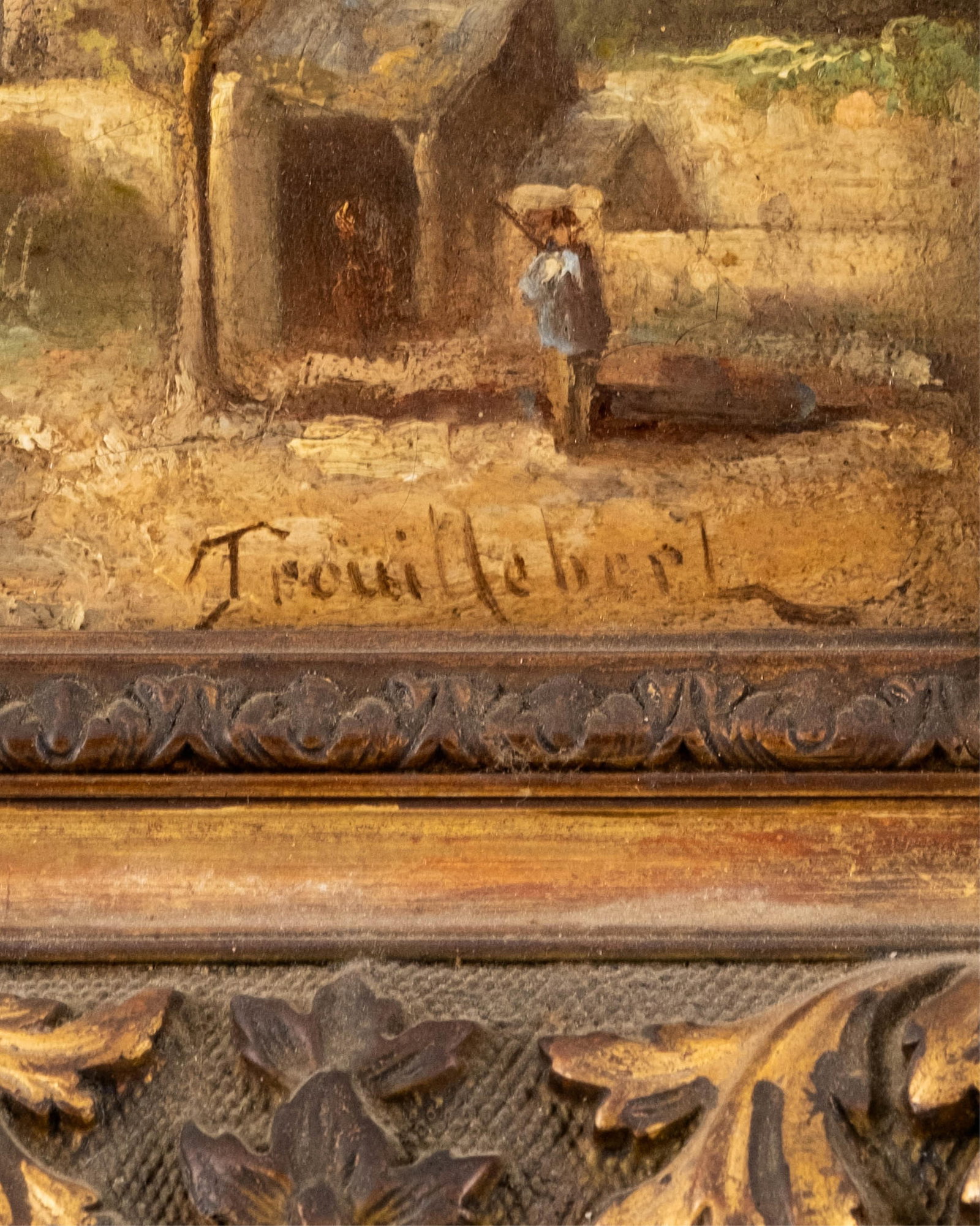 No Reserve- Paul Désiré Trouillebert landscape Oil Painting, signature lower right - 4