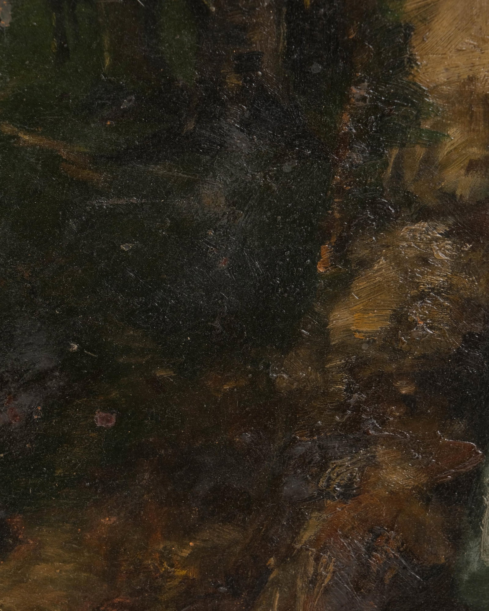 No Reserve- Miklos Mihalovits, The Promenade, Signed Oil on Cardboard Painting, Circa 1918 - 7