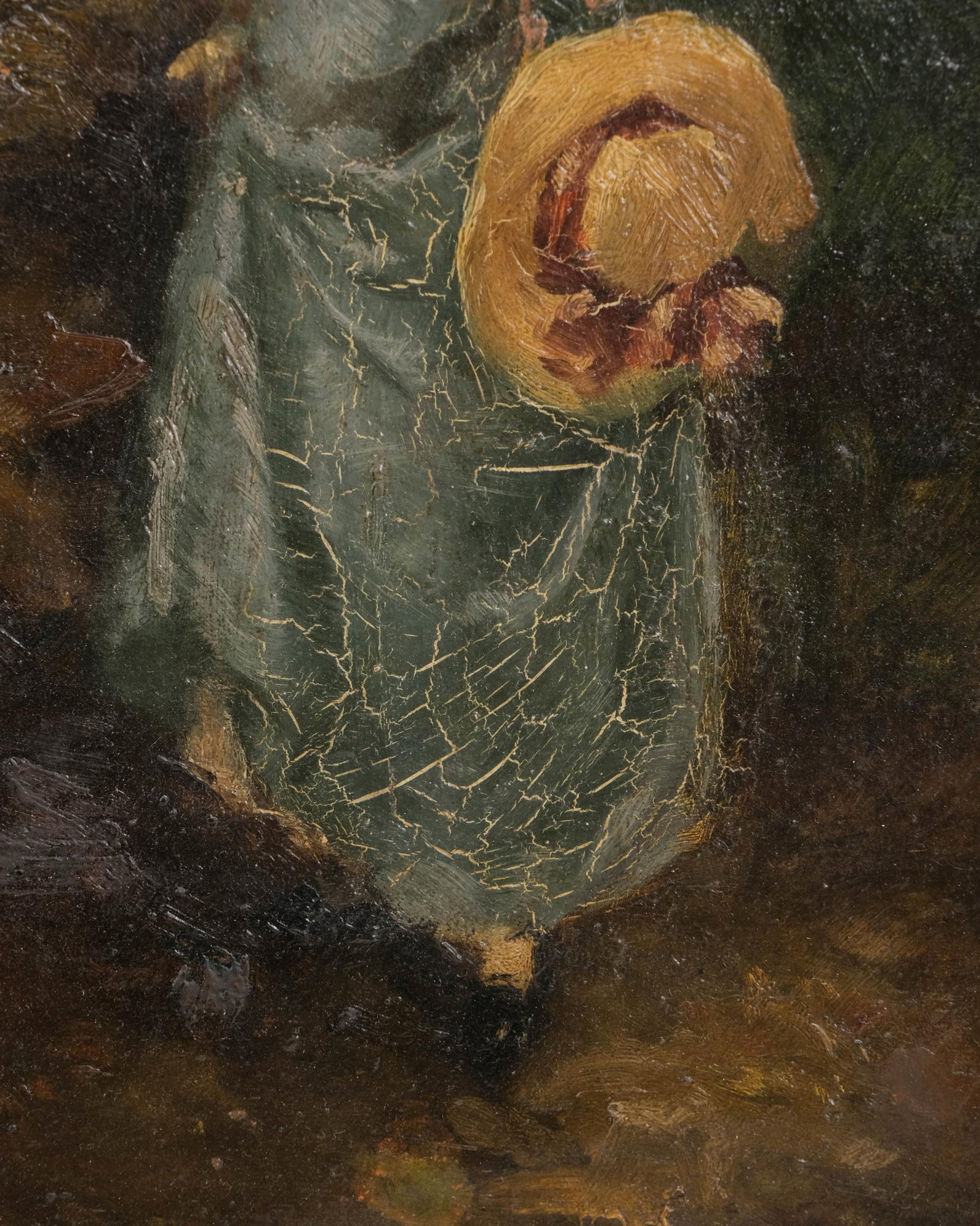 No Reserve- Miklos Mihalovits, The Promenade, Signed Oil on Cardboard Painting, Circa 1918 - 9
