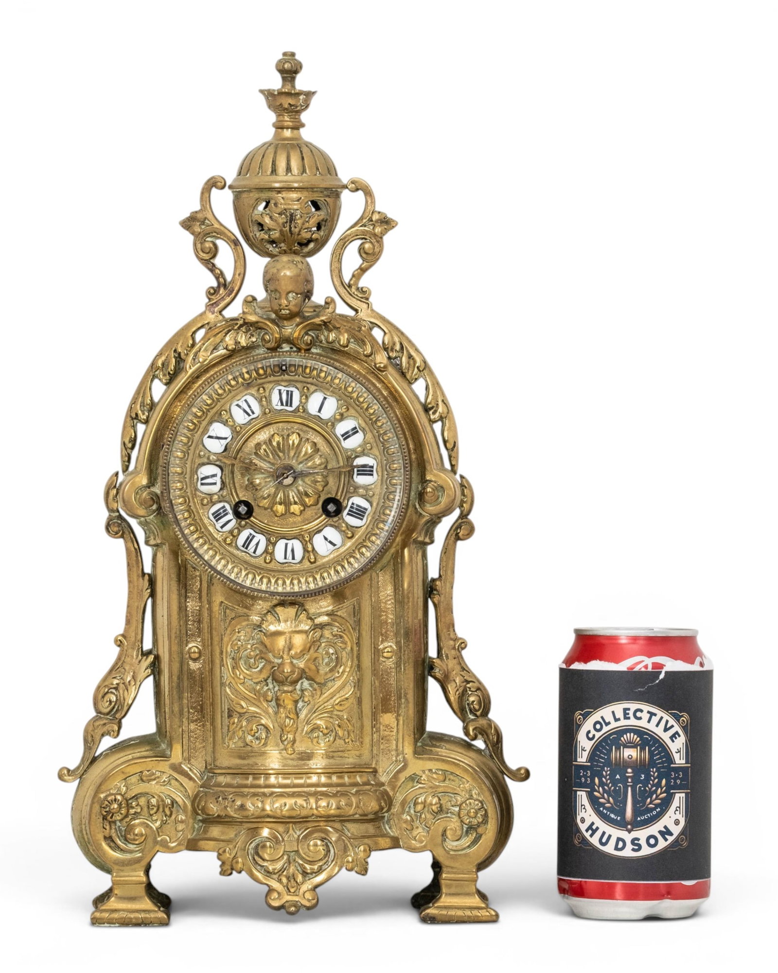 No Reserve- Louis XV Style Jappy Freres 15" Bronze Mantel Clock, Signed Late 19th Century - 2