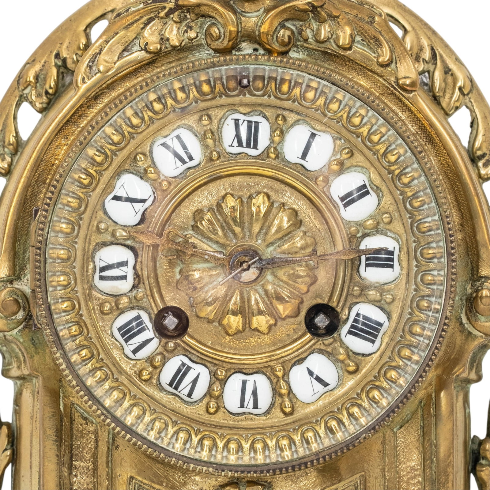 No Reserve- Louis XV Style Jappy Freres 15" Bronze Mantel Clock, Signed Late 19th Century - 4