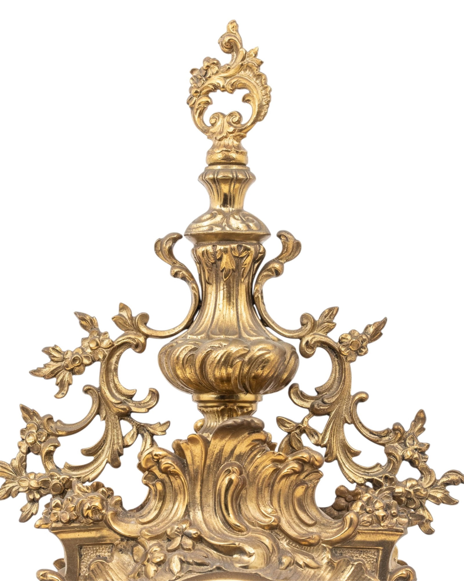 No Reserve- Louis XV-Style Gilt-Bronze Rococo 24-inch Mantel Clock With Quartz Movement - 3