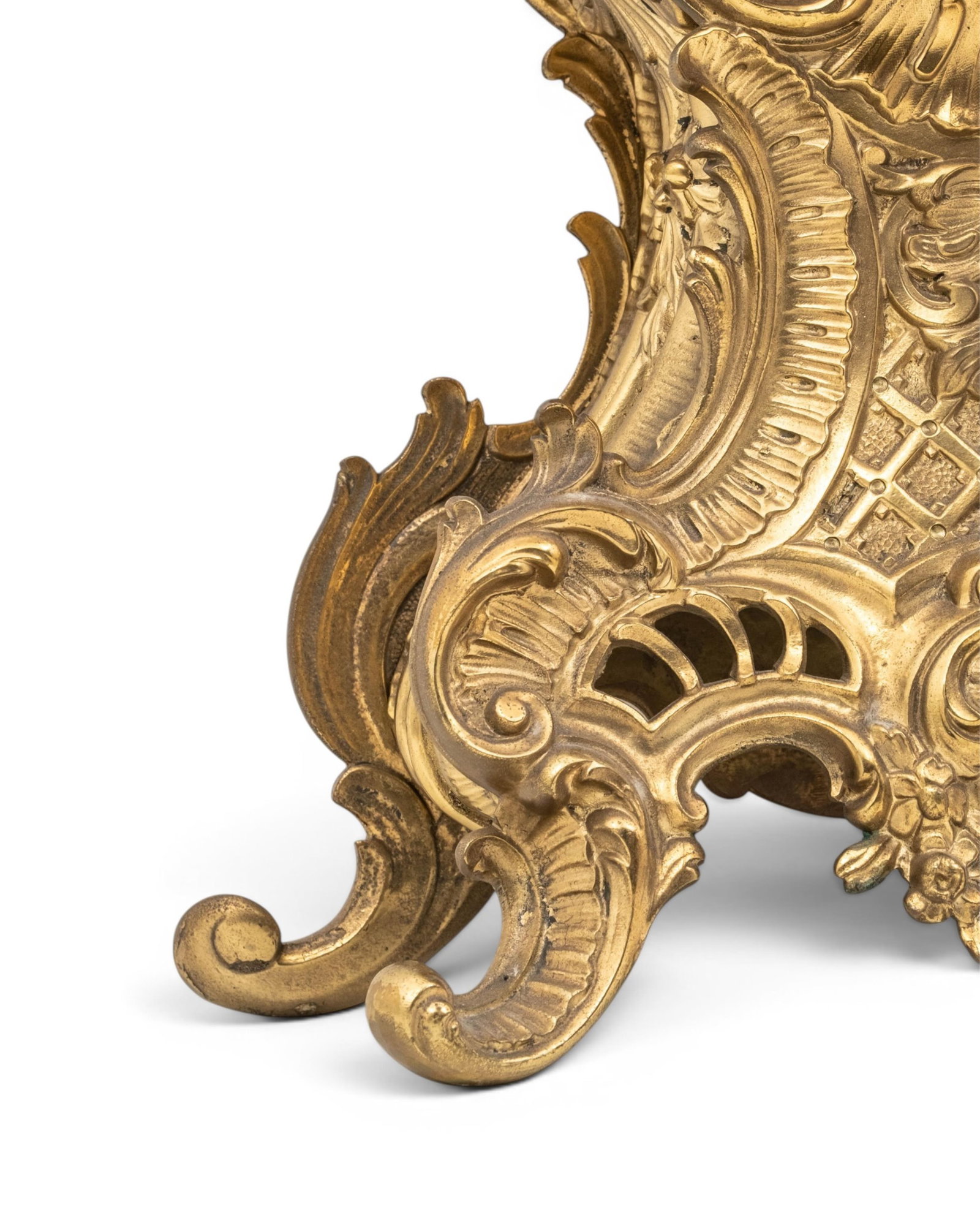 No Reserve- Louis XV-Style Gilt-Bronze Rococo 24-inch Mantel Clock With Quartz Movement - 5