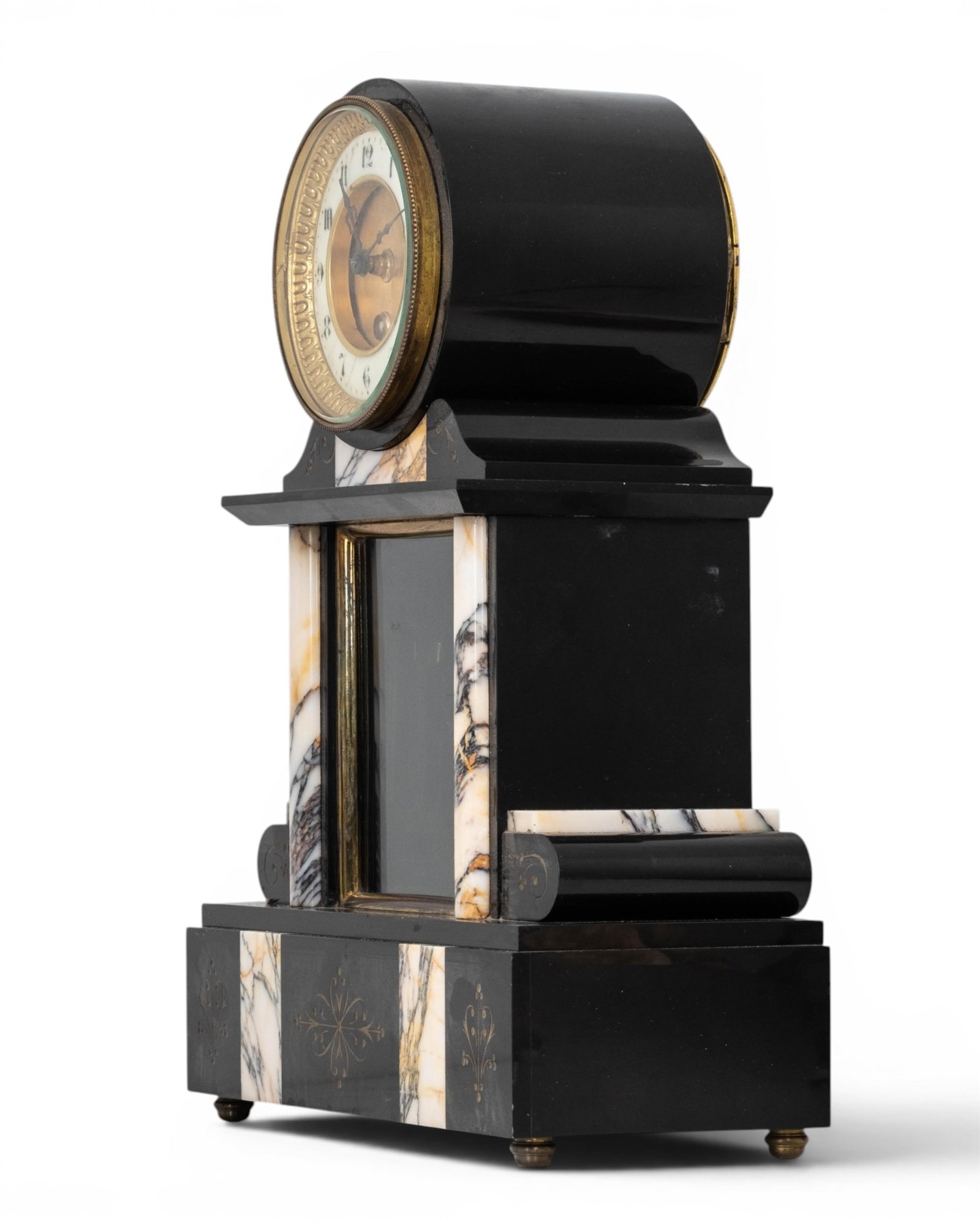 No Reserve- Japy Freres Marble Mantel Clock 3 Piece Garniture Set, 19th Century - 6