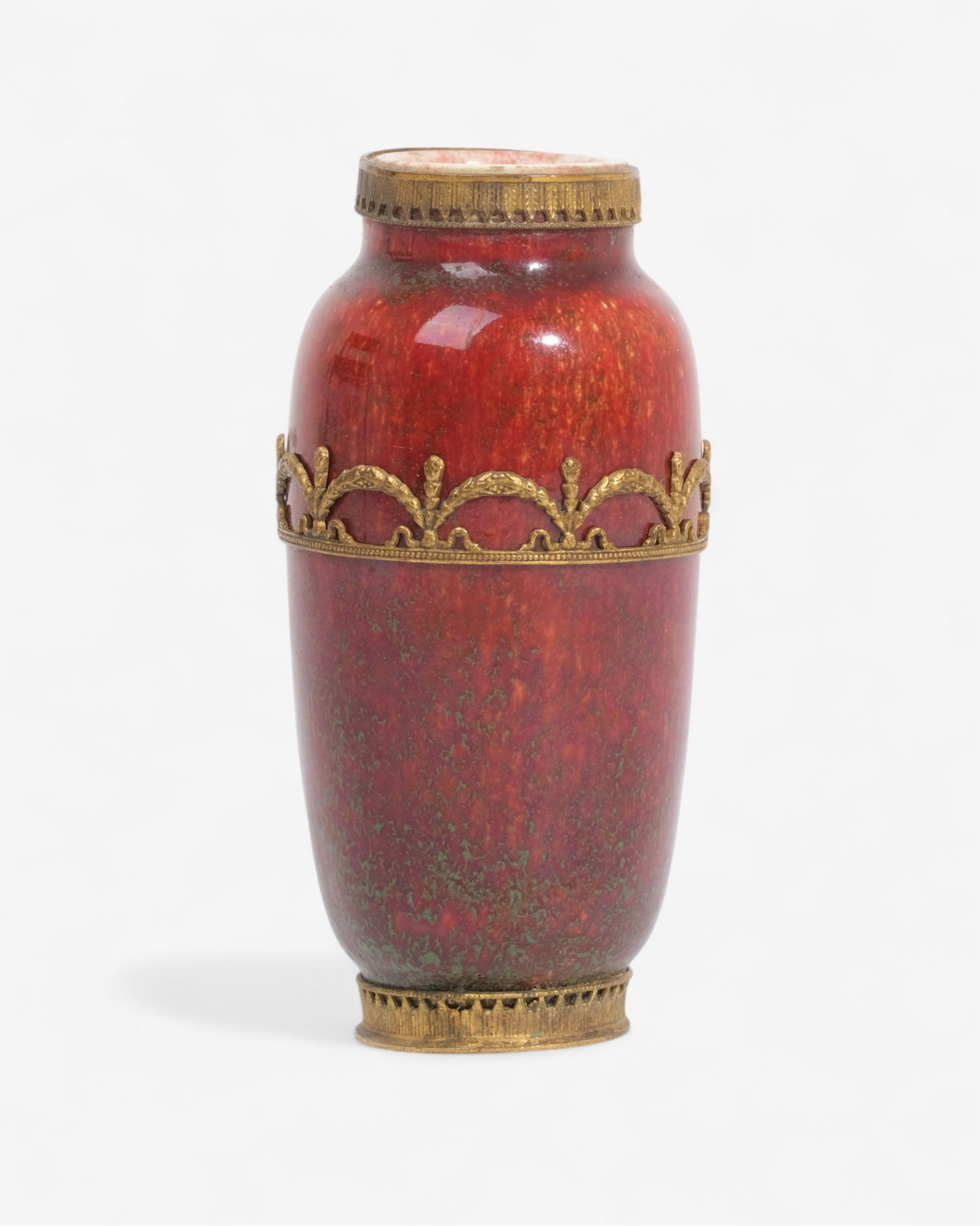 No Reserve- Sèvres Iridescent Glazed Vase with Gilt Bronze Mounts, Marked - 3