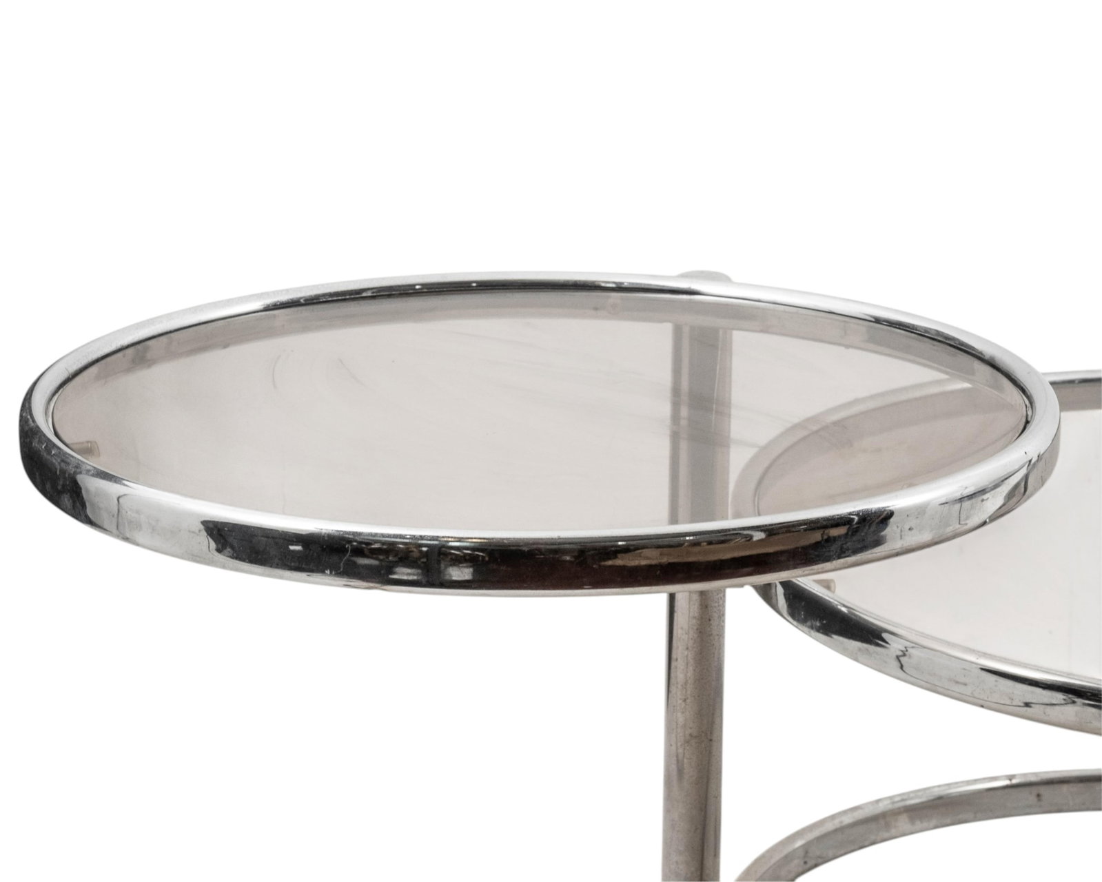 No Reserve- Vintage Rare Italian Chrome Swivel Coffee Table from the 1970s - 3