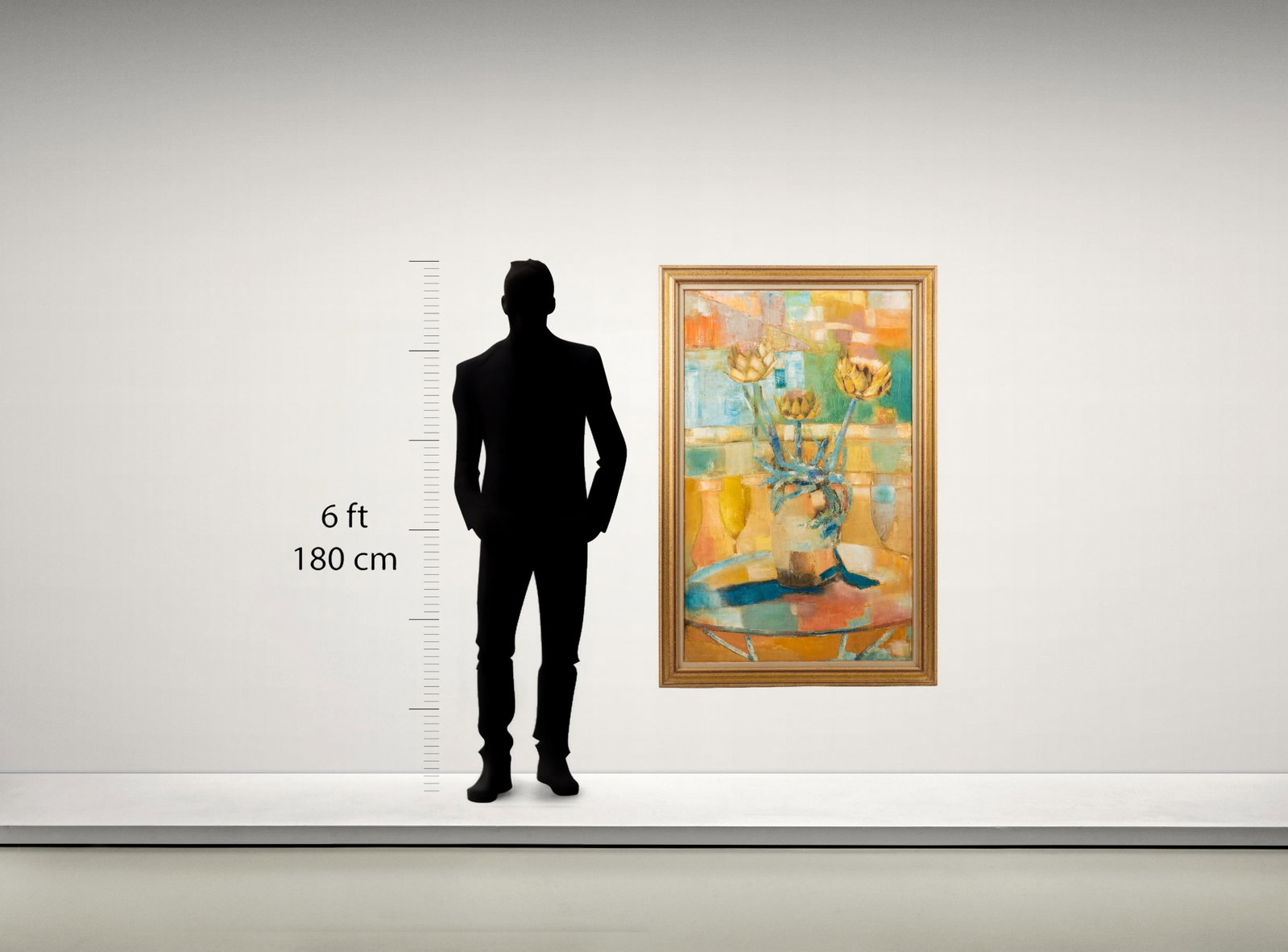 No Reserve- Large 52-inch Michel Le Roy Oil Painting, Signed, Dated 1962 - 2
