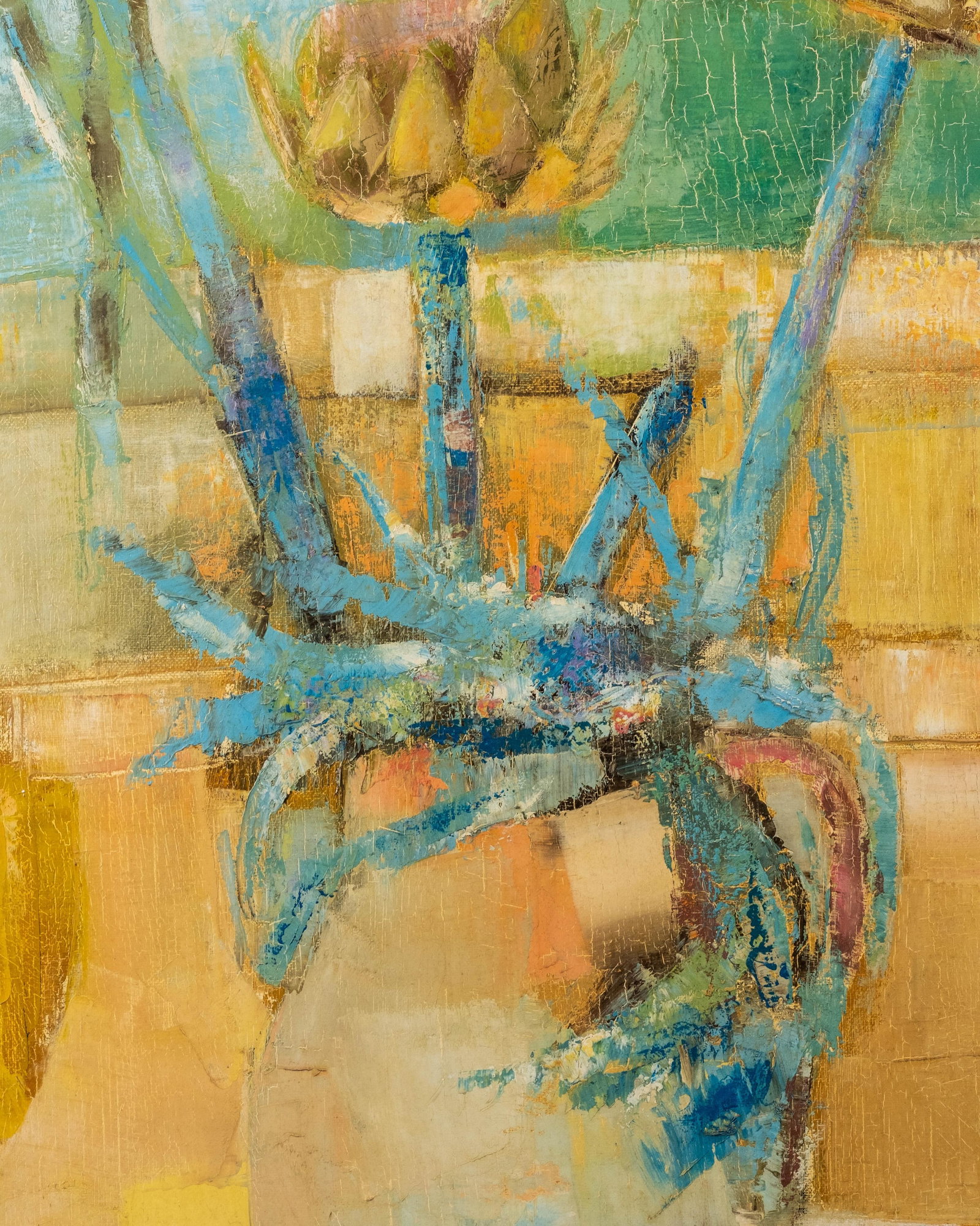 No Reserve- Large 52-inch Michel Le Roy Oil Painting, Signed, Dated 1962 - 7