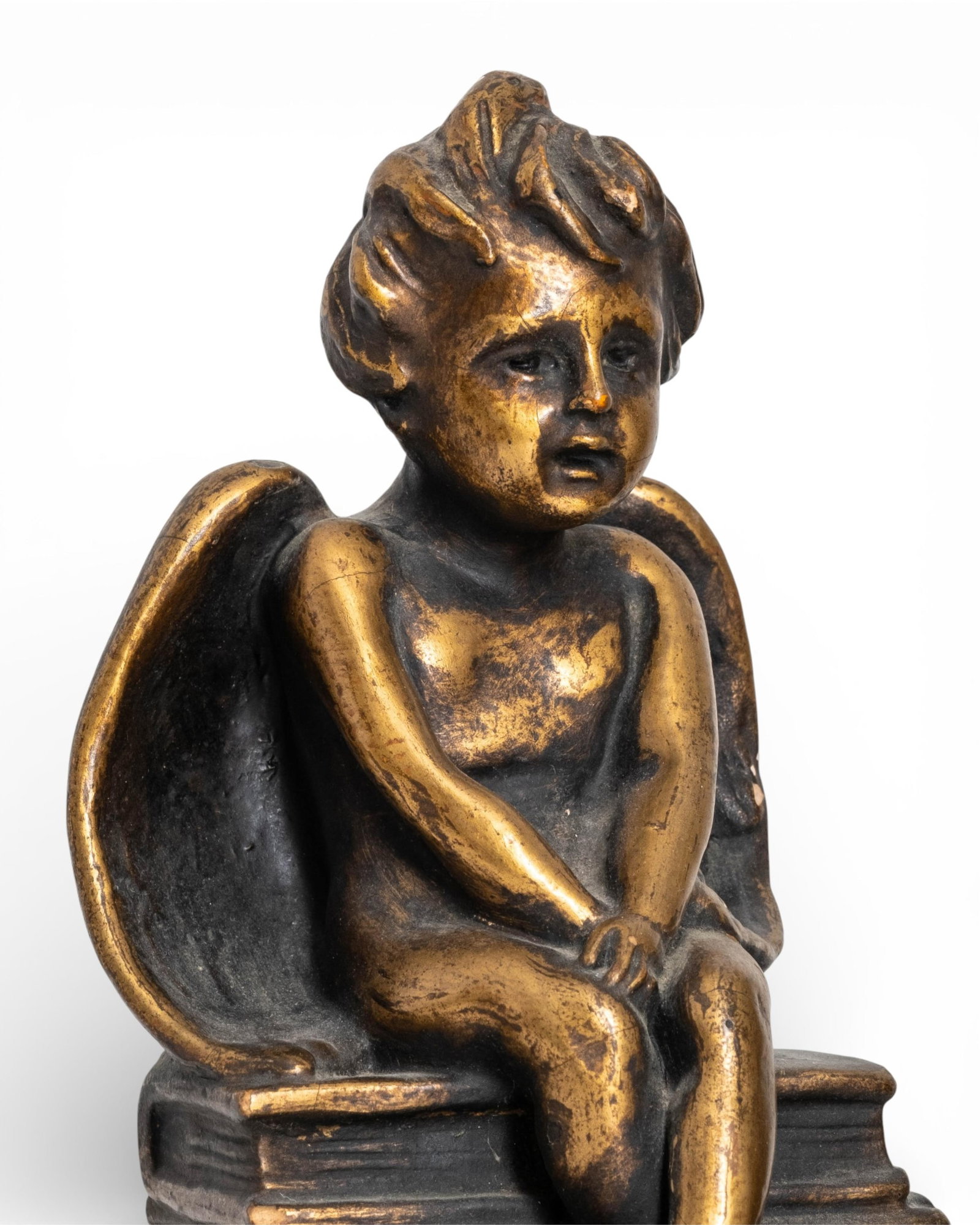 No Reserve- Pair of Italian Export Plaster Putti Bookends, Mid-20th Century - 3