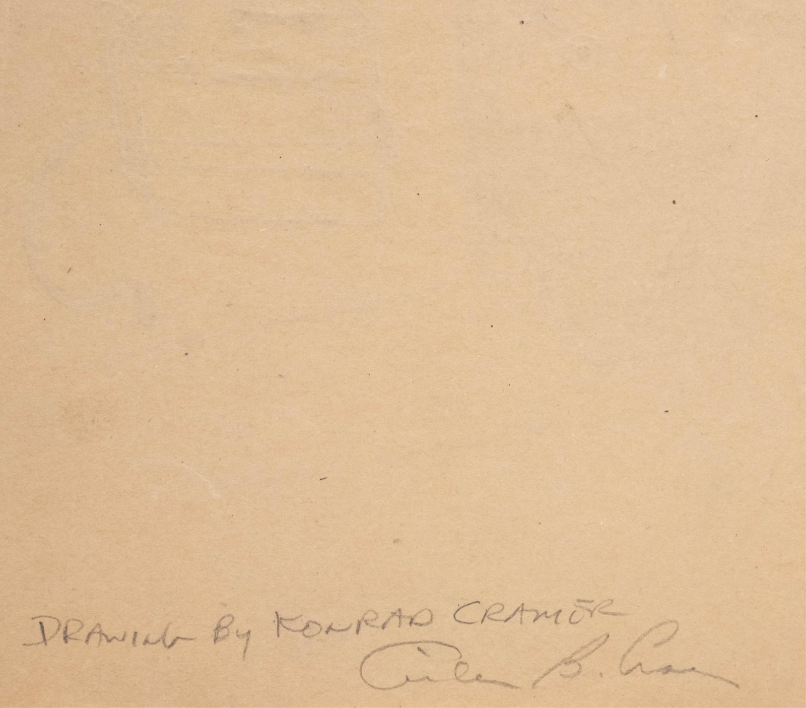 No Reserve- Konrad Cramer Studio-Stamped ‘Radio Repairman’ Pencil Drawing - 7