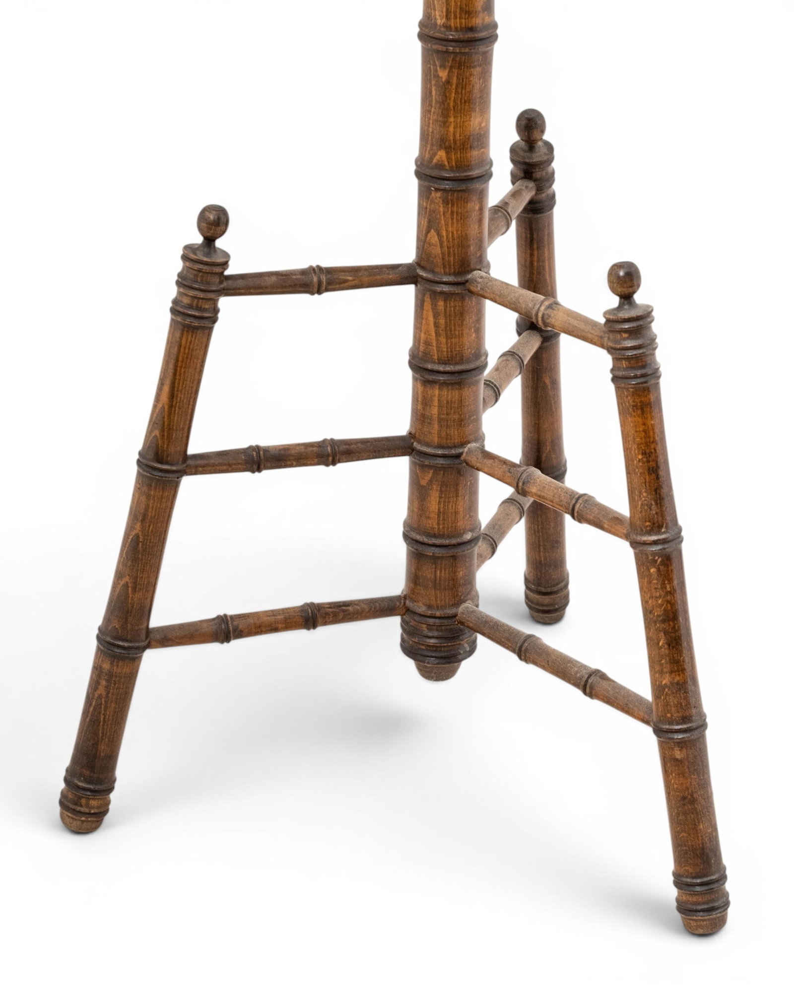 No Reserve- Late 19th Century Aesthetic Movement Faux Bamboo Shaving Stand Mirror - 8