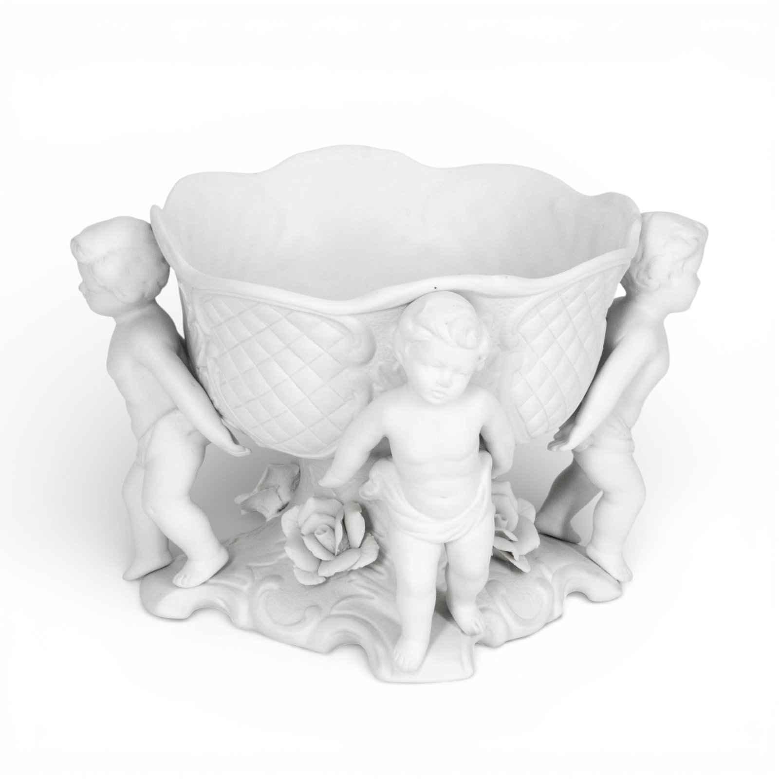 No Reserve- Set of Three Bisque Porcelain Compotes, Pre-1900 - 2
