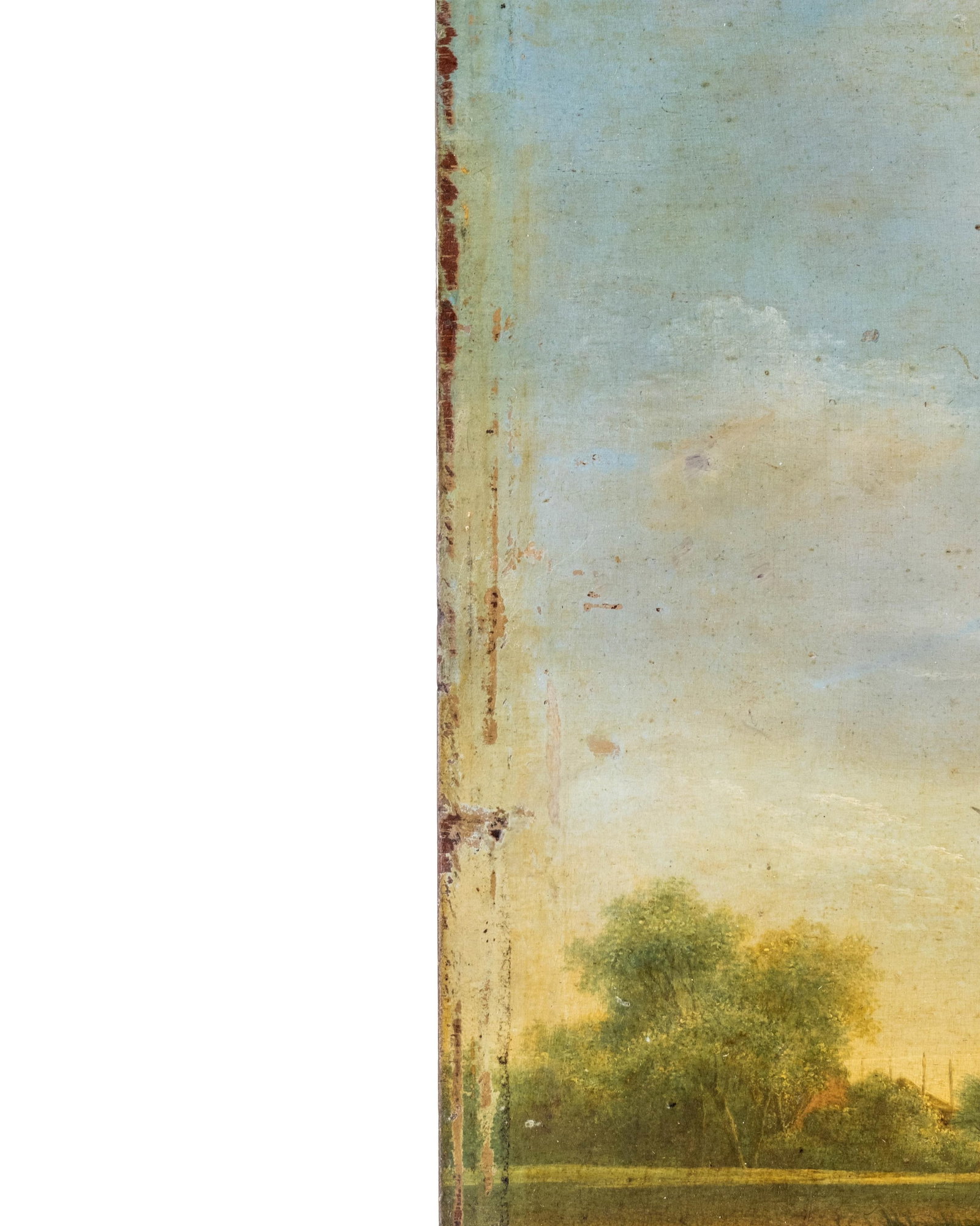 No Reserve- Flemish School, 19th Century Oil on Panel Painting, Cows in a Pasture - 7