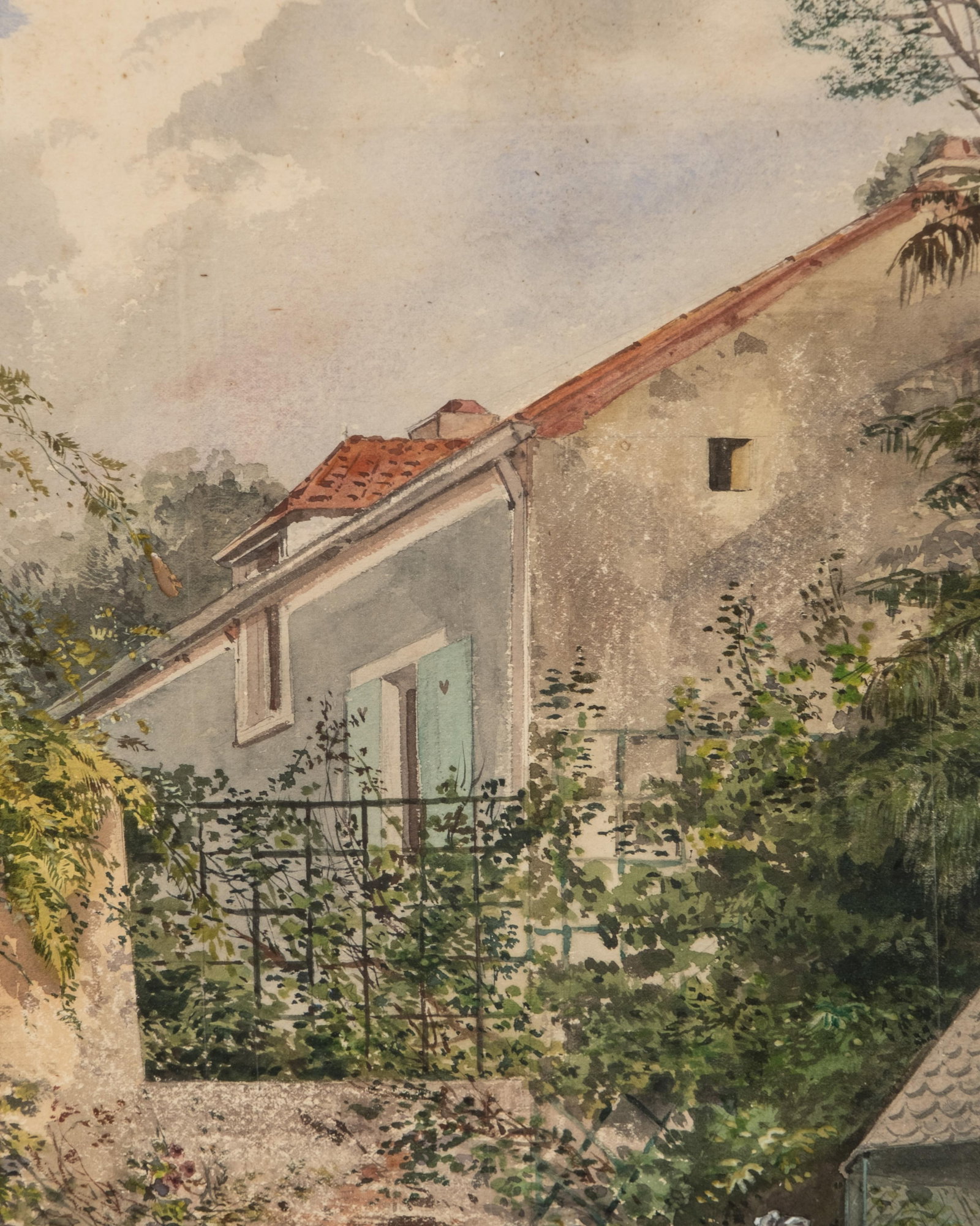 No Reserve- Mystery Artist, Signed 19th Century Watercolor Painting, Dated 1875 - 8