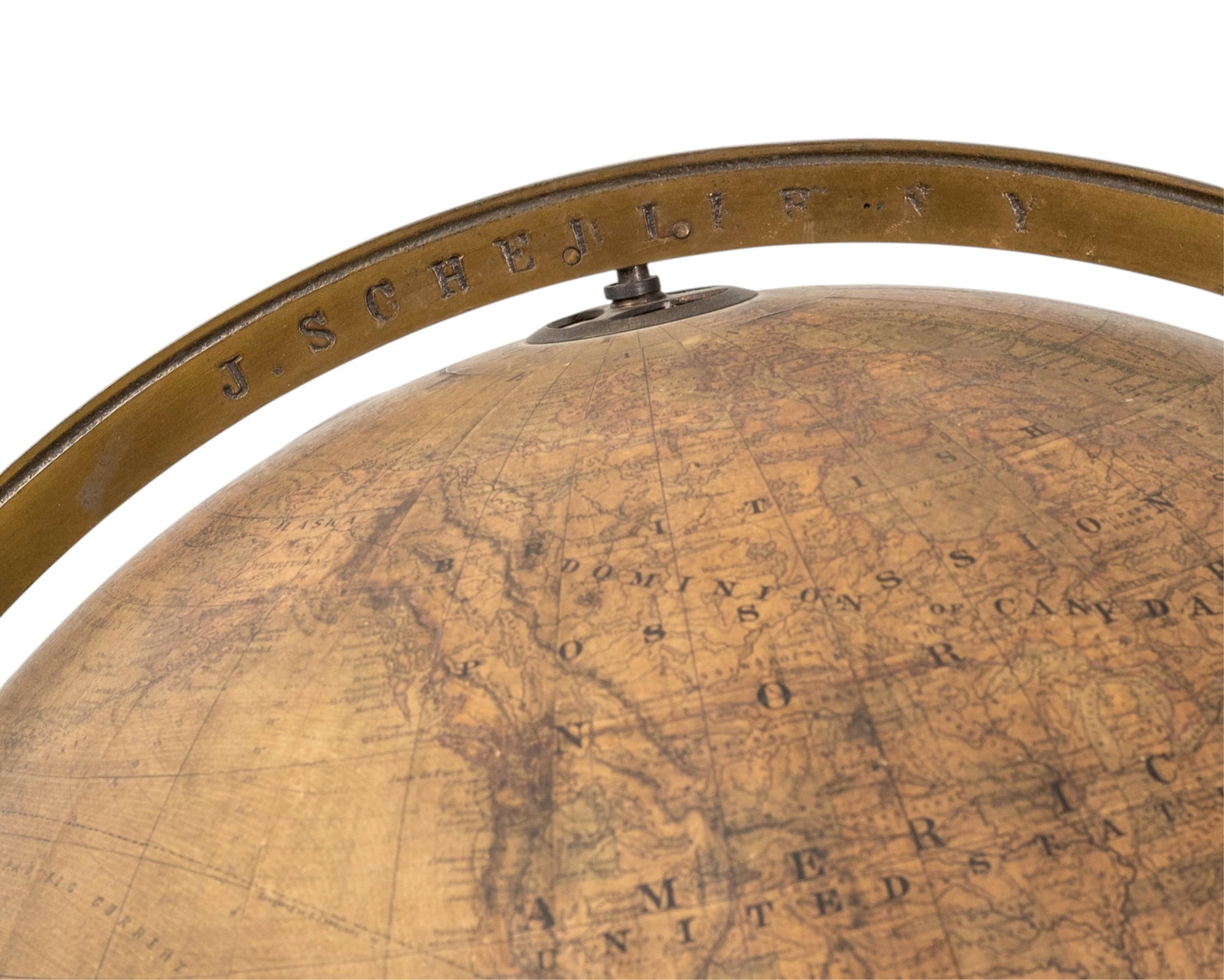 No Reserve- Schedler’s Terrestrial Floor Globe On Wood Stand 19th Century - 3