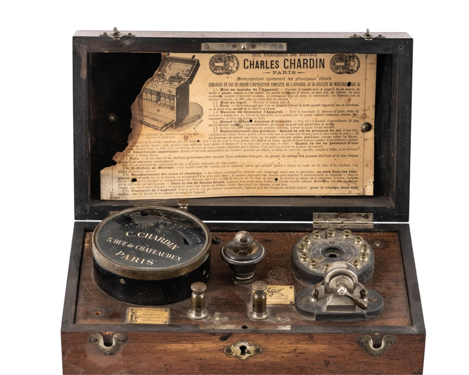 No Reserve- Charles Chardin Paris Antique Medical Electrotherapy Apparatus - 3