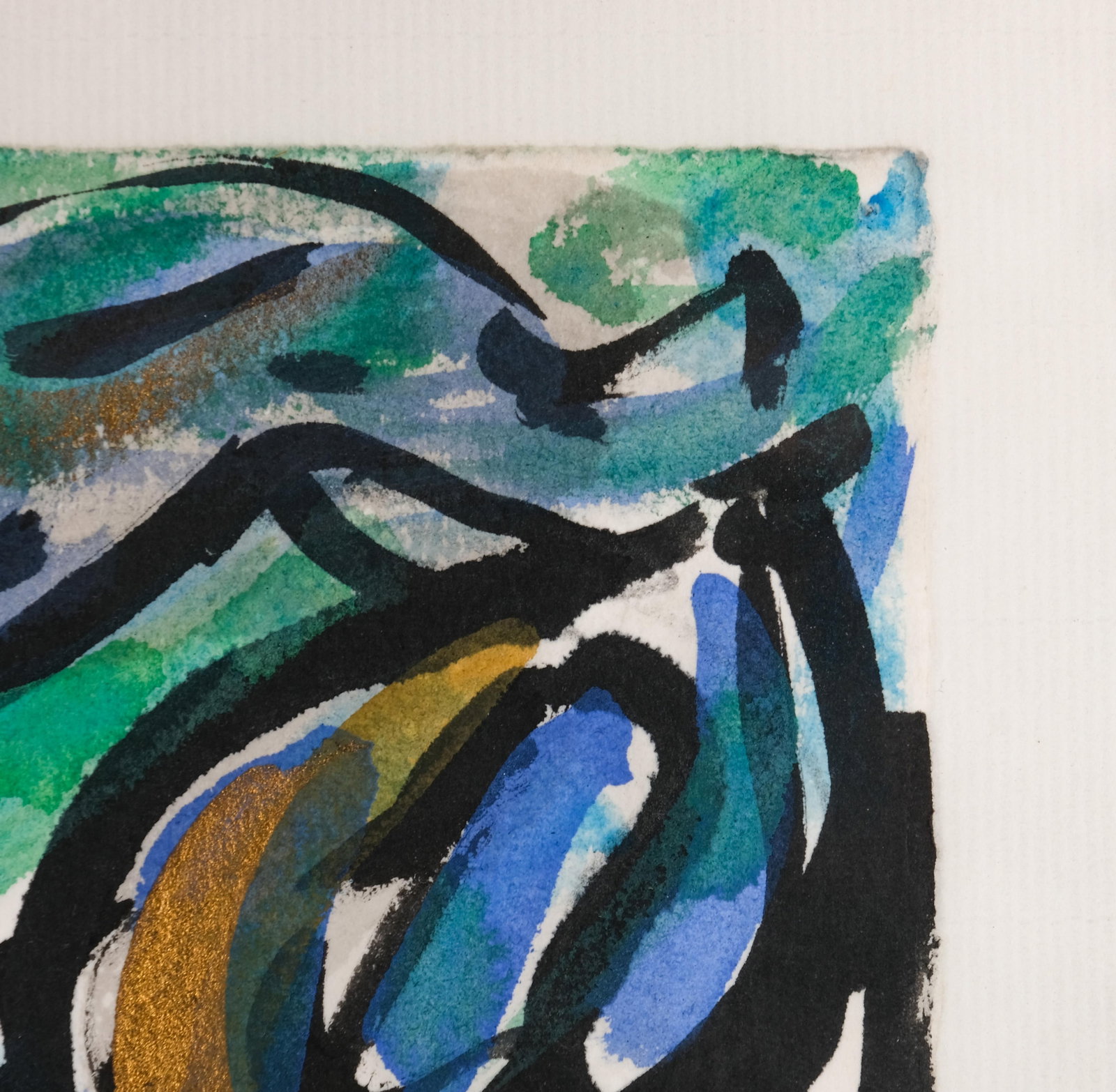 No Reserve- Alain Pouillet ‘The Bathers’, 1986, Signed Gouache and Watercolor Painting - 5