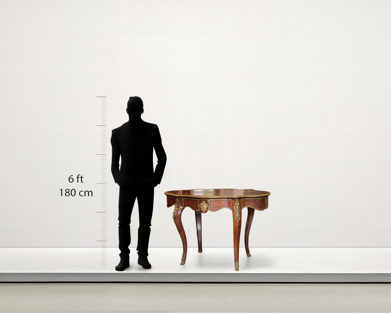 No Reserve- Louis XV Kingwood Center Table with Ormolu Masks & Putti 19th Century - 2