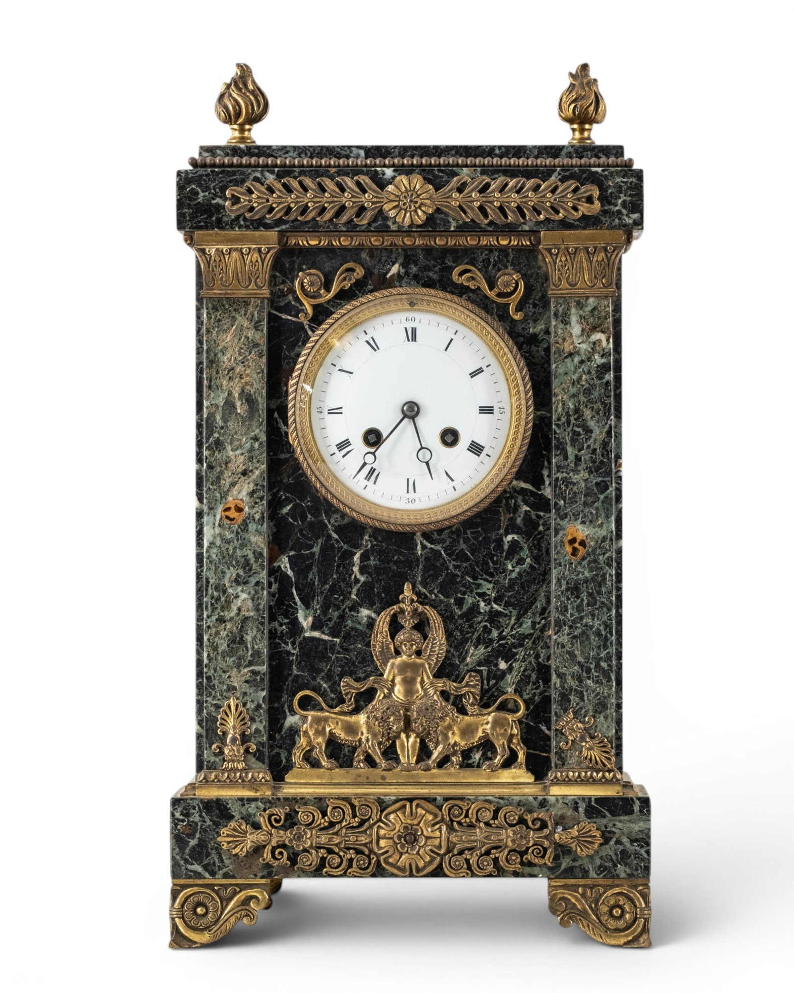 No Reserve- CH. Paris Napoleon III Marble and Gilt Bronze Mantel Clock (1 of 10)