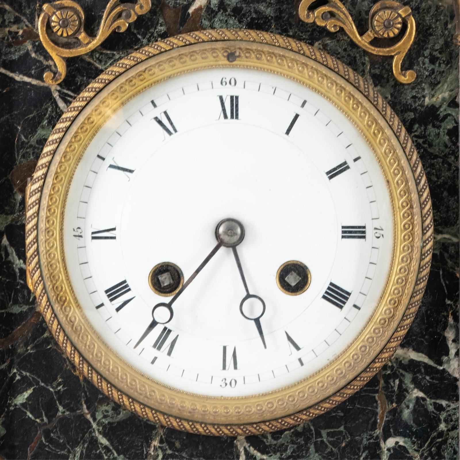 No Reserve- CH. Paris Napoleon III Marble and Gilt Bronze Mantel Clock - 3