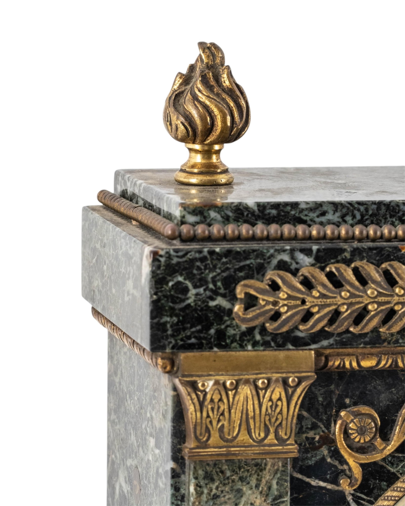 No Reserve- CH. Paris Napoleon III Marble and Gilt Bronze Mantel Clock - 4