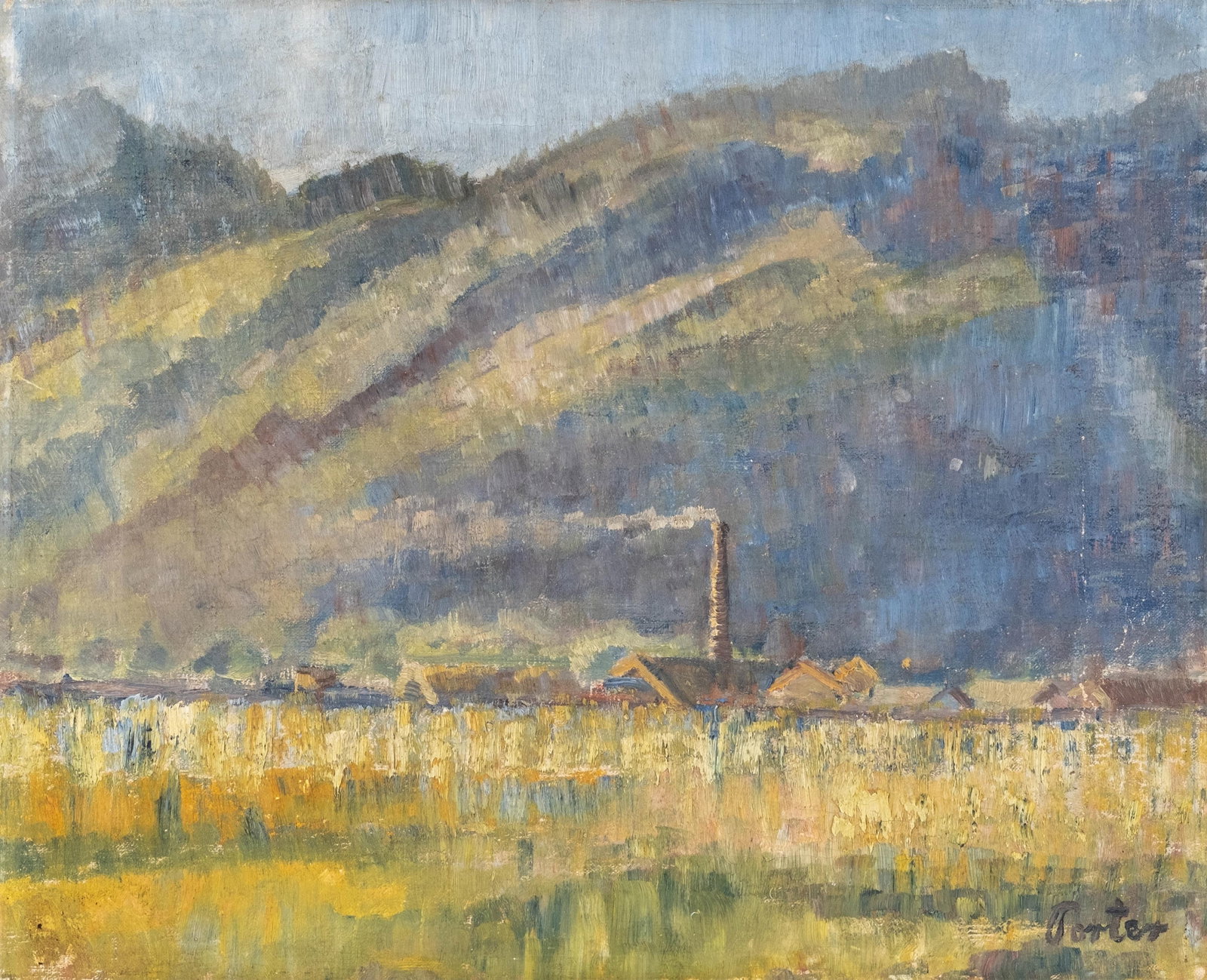 No Reserve- C. Porter Landscape Oil On Canvas Painting, Signed (1 of 8)
