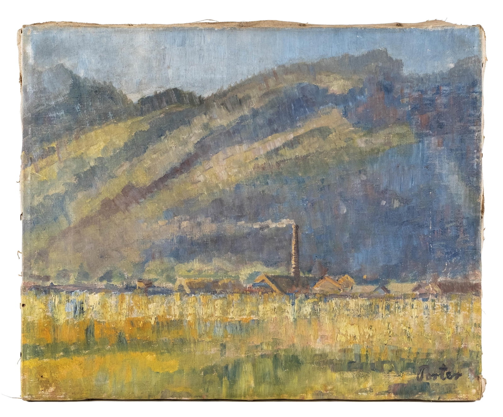 No Reserve- C. Porter Landscape Oil On Canvas Painting, Signed - 3